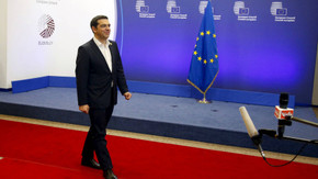 Greek Prime Minister Alexis Tsipras Greek Prime Minister Alexis Tsipras leaves the European Commission after a meeting ahead of a Eurozone emergency summit on Greece in Brussels, Belgium