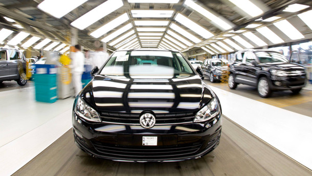 A VW Golf in the final acceptance Volkswagen Produktion