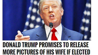 Auch bei dieser Schlagzeile des „World News Daily Report“ sind Zweifel berechtigt: Donald Trump verspricht, Nacktbilder von seiner Frau zu zeigen, wenn er gewählt wird.
