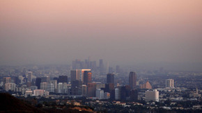 If Google another State, Los Angeles would have to fight alone with the smog. File photo of Century City and downtown Los Angeles seen through the smog