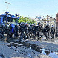 Polizisten beim Einsatz während des G20-Gipfels in Hamburg