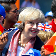 War gerade in Indien unterwegs: die britische Premierministerin Theresa May