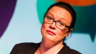 Arbeitsministerin Andrea Nahles auf der Digitalkonferenz Republica in Berlin.