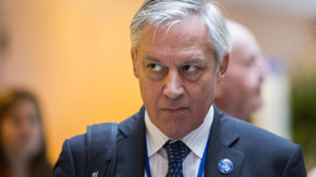 Bank of France Governor Noyer arrives for a G-20 finance ministers meeting during the World Bank/IMF annual meetings in Washington