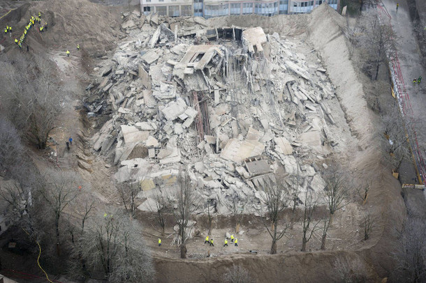 Schutt und Asche: die Reste des AfE-Turms