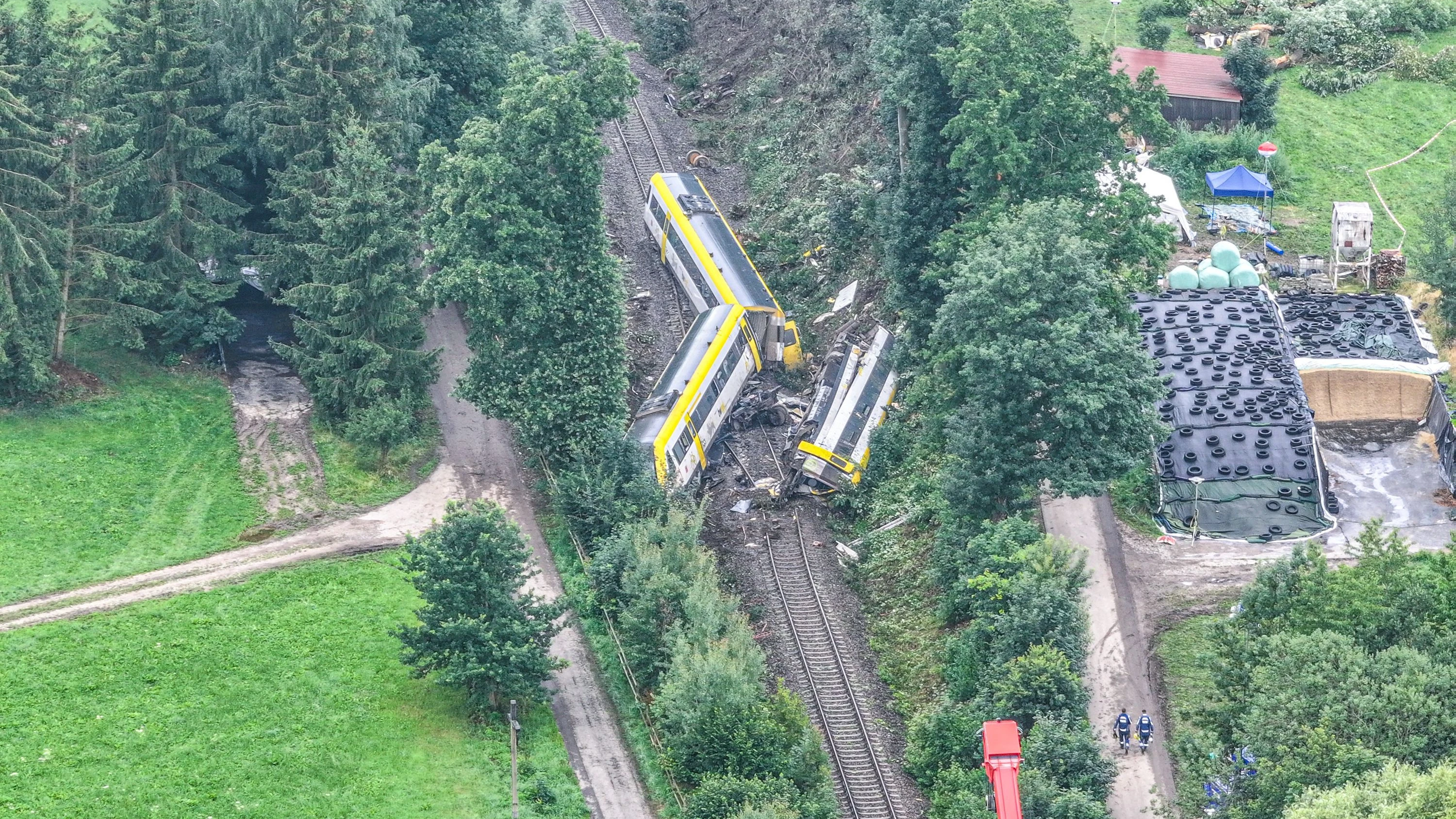 Blick auf die Unfallstelle des Zugunglücks nahe Riedlingen, bei dem Ende Juli 2025 ein Regionalzug entgleist war - dpa