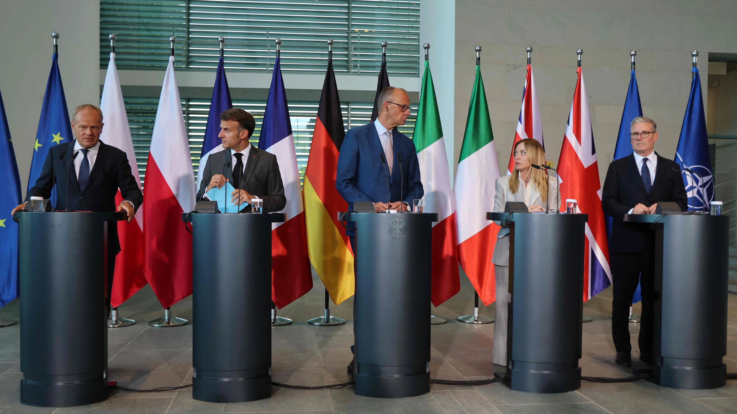 E5-Gipfel im Kanzleramt: Eine Botschaft an Trump E5-Gipfel im Kanzleramt: Eine Botschaft an Trump
