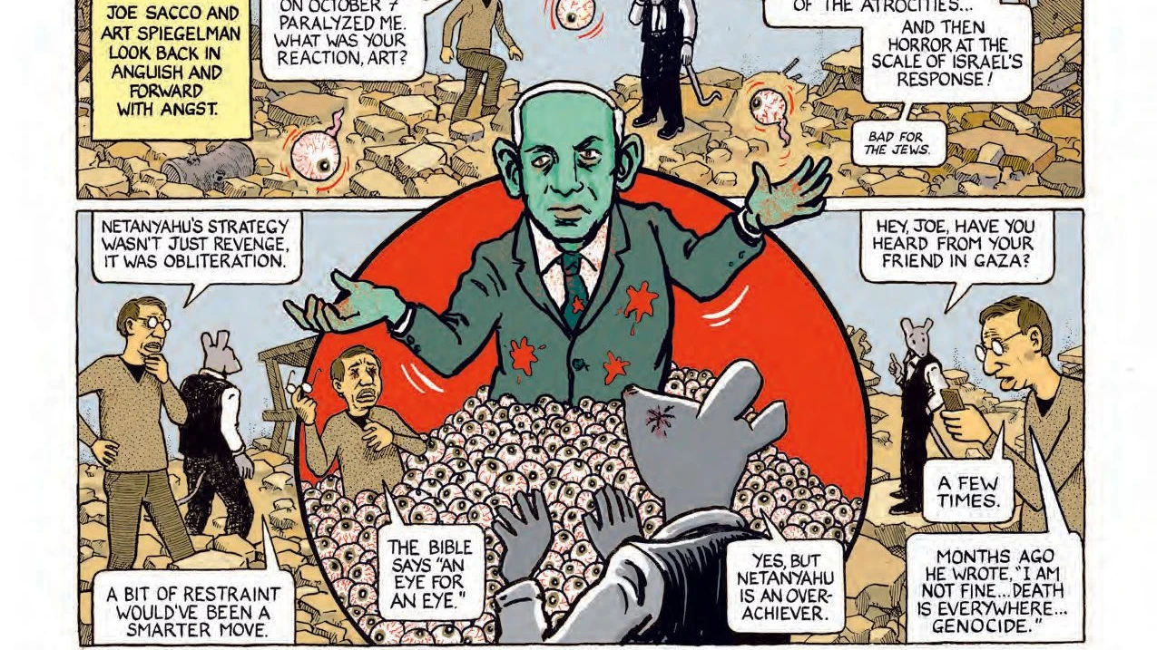 Art Spiegelman und Joe Sacco: Netanjahu als giftgrüner Dämon