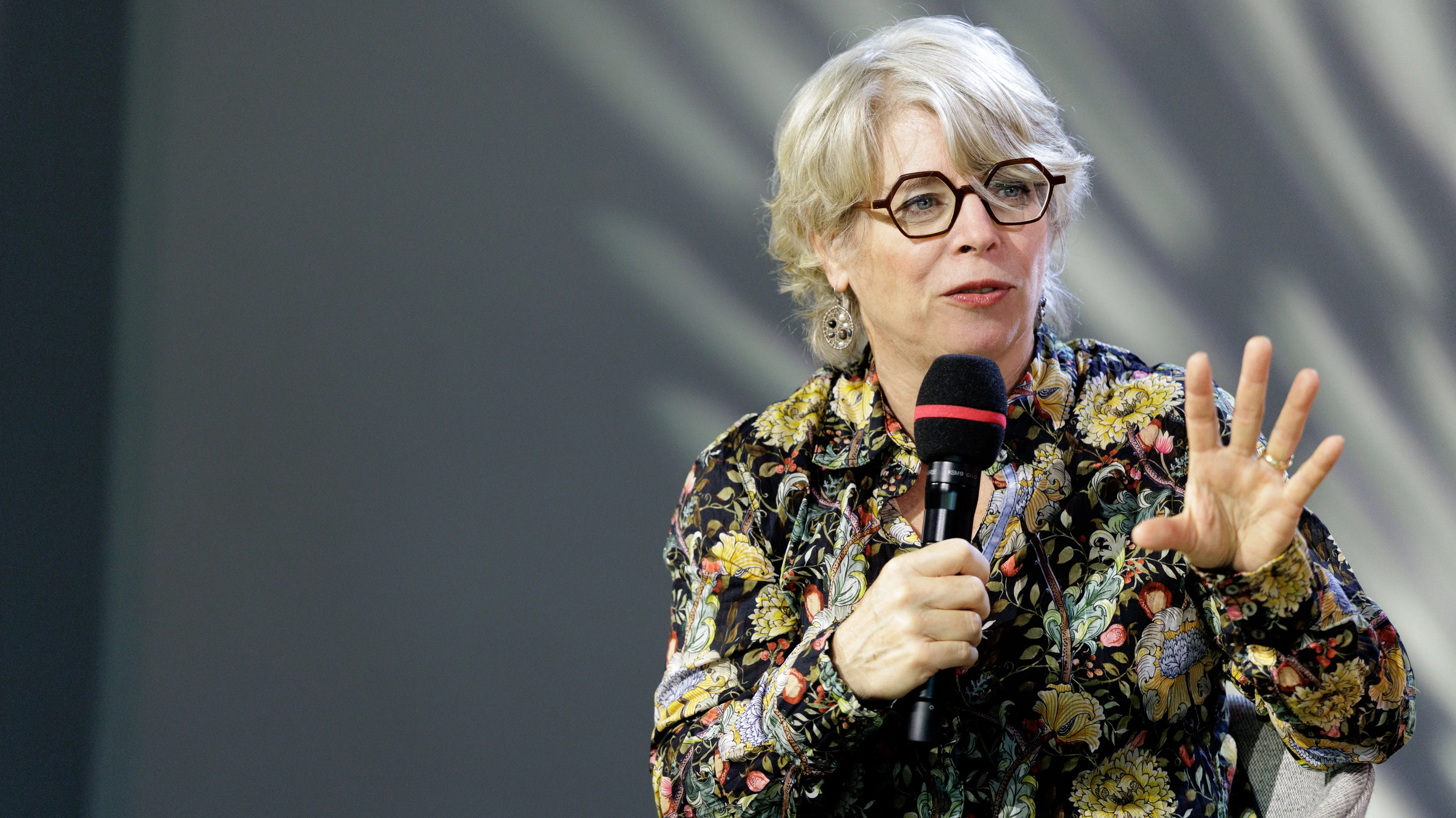 Analystin, Warnerin: Jill Lepore am Mittwoch auf der Frankfurter Buchmesse - EPA