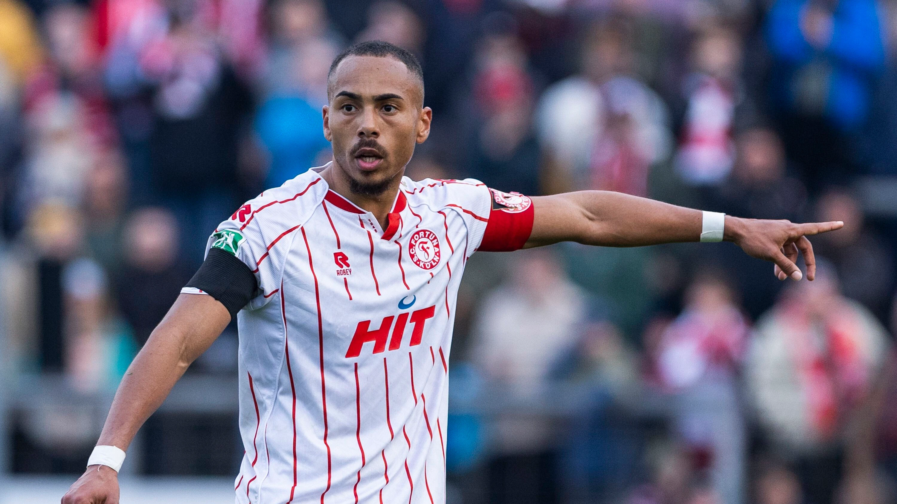 Robin Afamefuna hat Fortuna Köln in der vergangenen Saison als Kapitän zum Aufstieg in die dritte Liga geführt. - Meusel