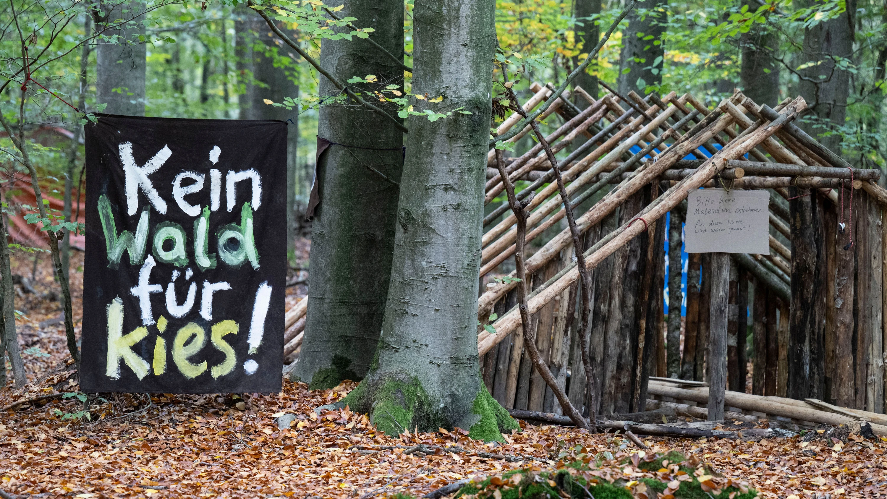Protest: Aktivisten hatten über Monate im Wald campiert, im November 2025 wurde das Camp geräumt. - dpa