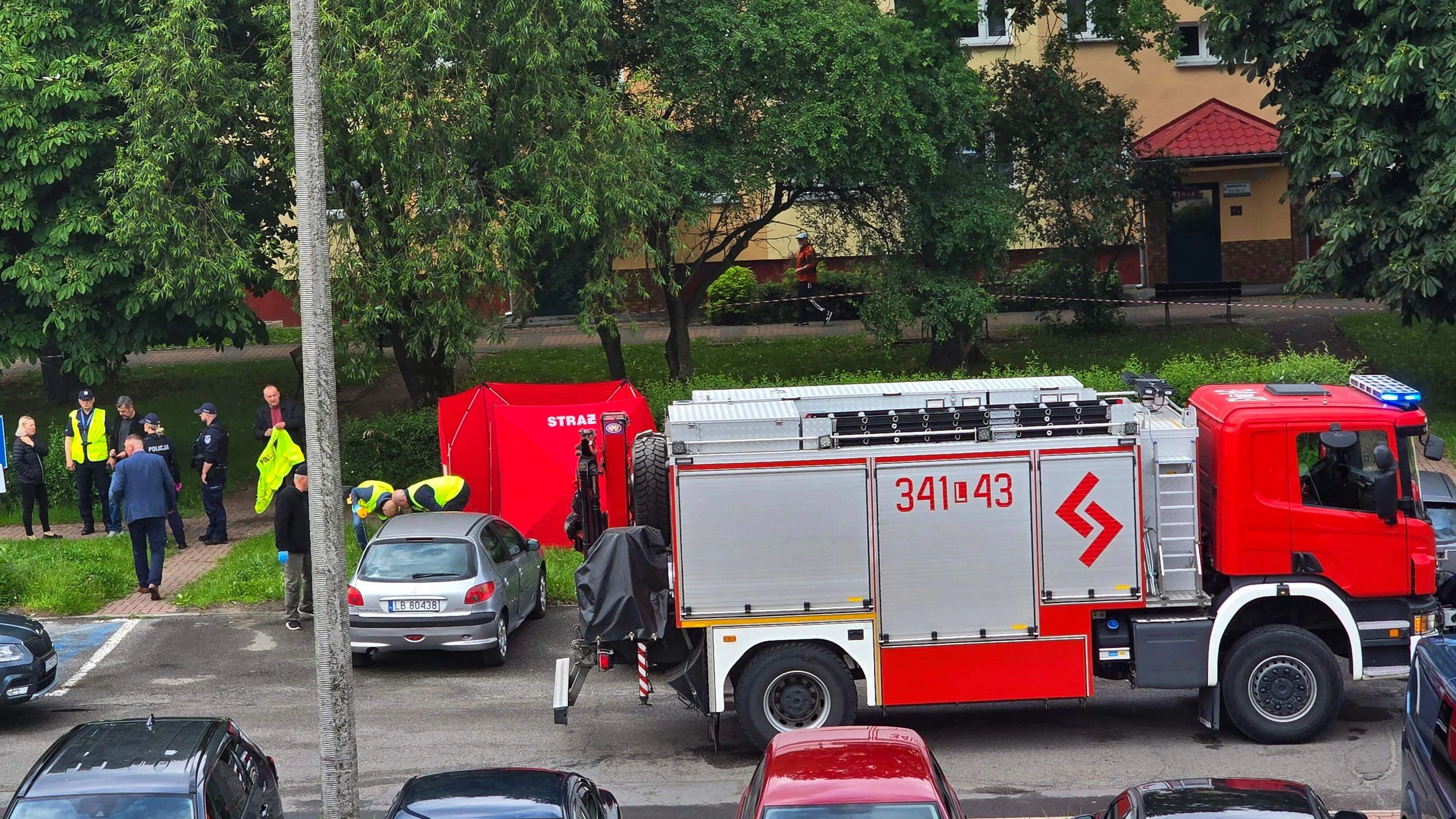 Blick auf den Tatort in Biała Podlaska am 16. Juni 2026 - AFP