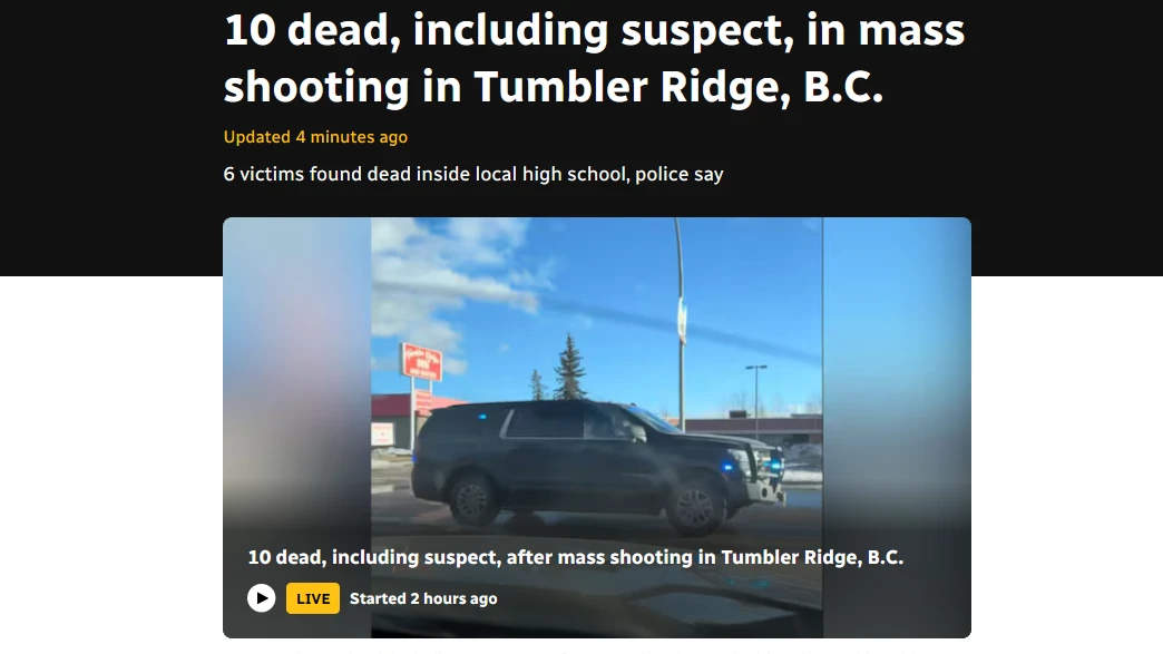 Nördlich von Vancouver: Neun Menschen in Kanada erschossen – die meisten an einer Schule
