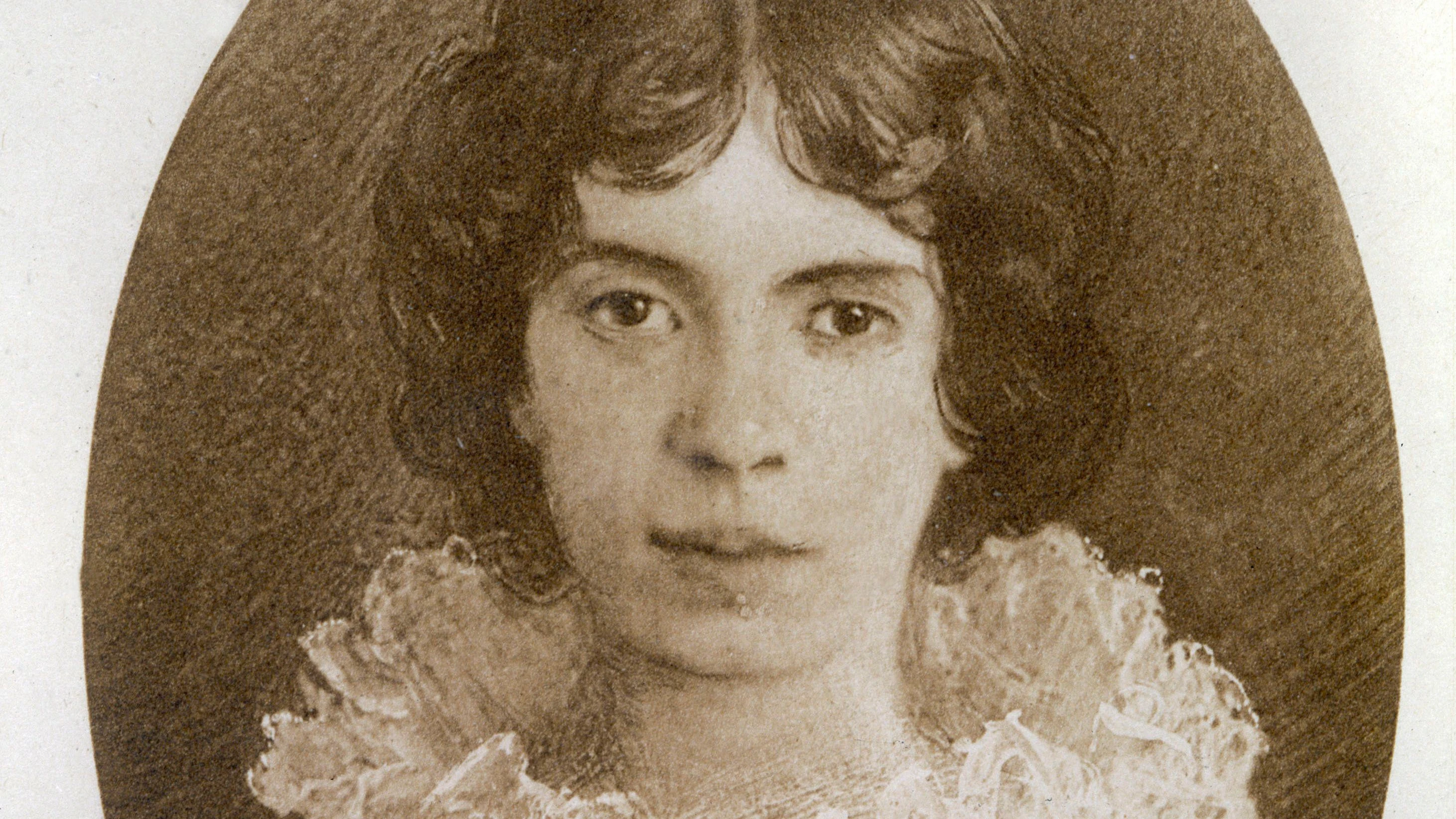 Emily Dickinson auf einer postum angefertigten Zeichnung, die als Frontispiz einer 1925 erschienenen Gesamtausgabe ihrer Gedichte diente - Picture Alliance