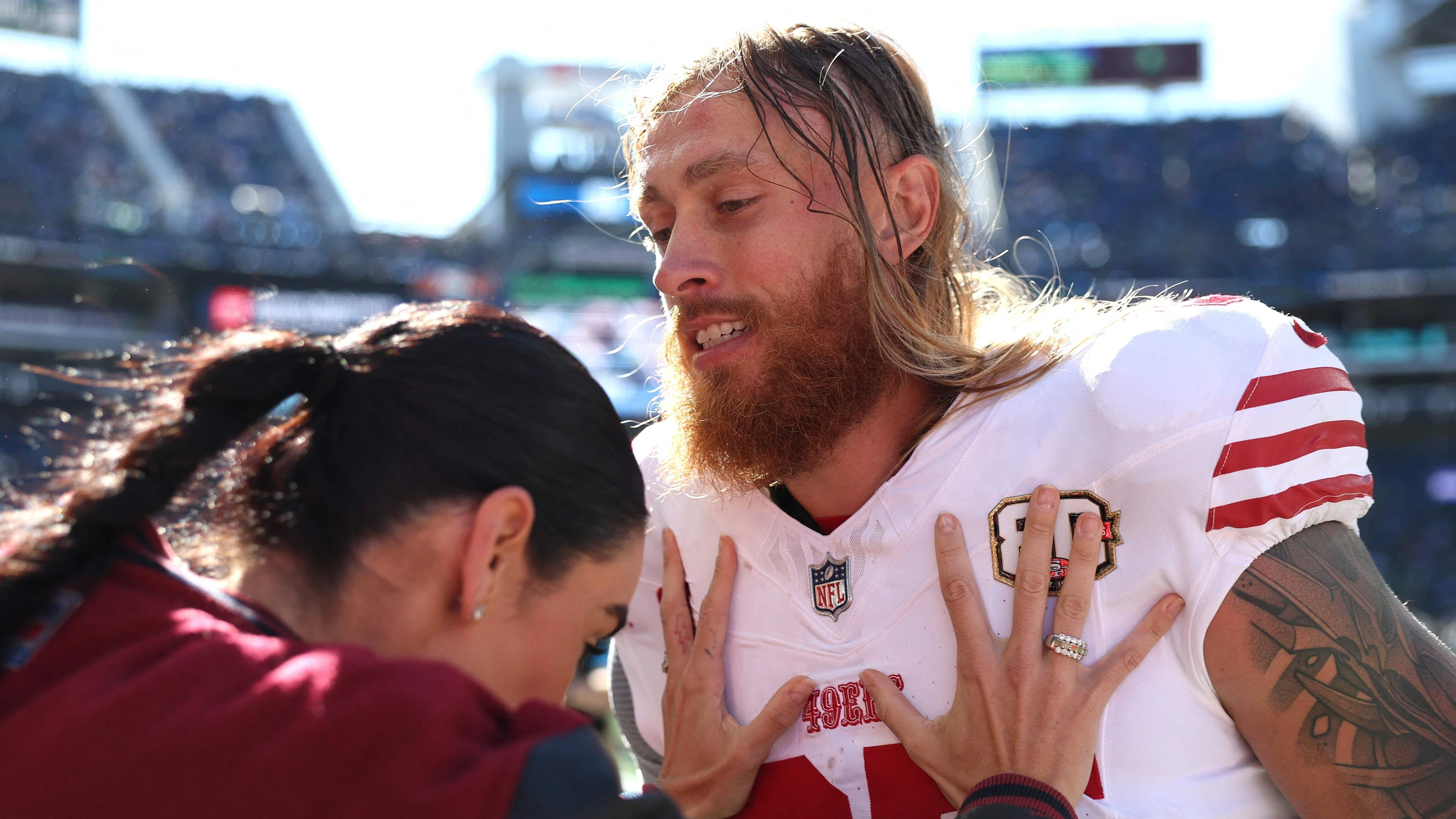 Inzwischen wieder fit: Georg Kittle fehlte den San Francisco 49ers lange wegen eines Achillessehnenrisses. - AFP