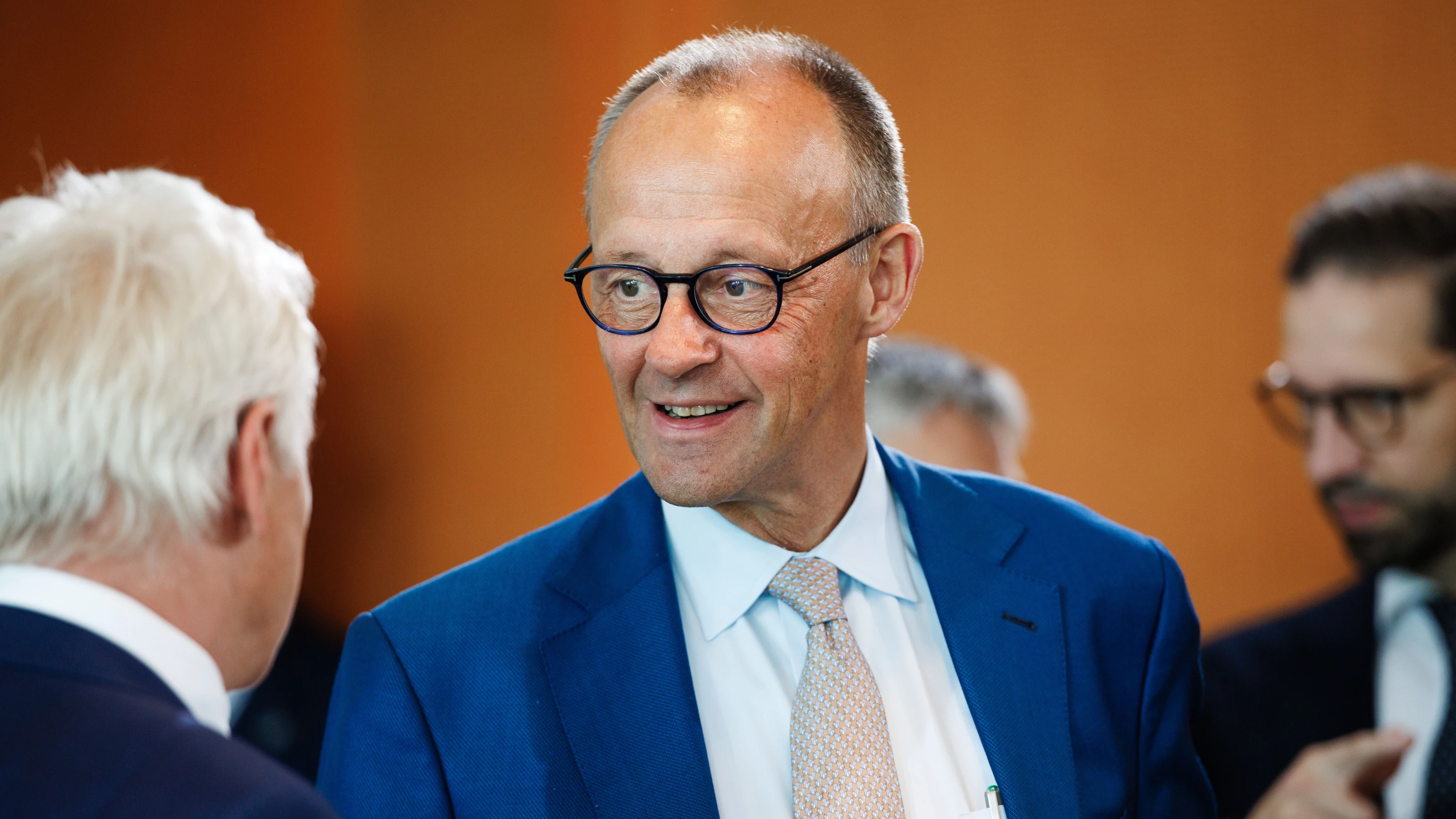 Bundeskanzler Friedrich Merz am Mittwoch an der Regierungssitzung in Berlin - EPA