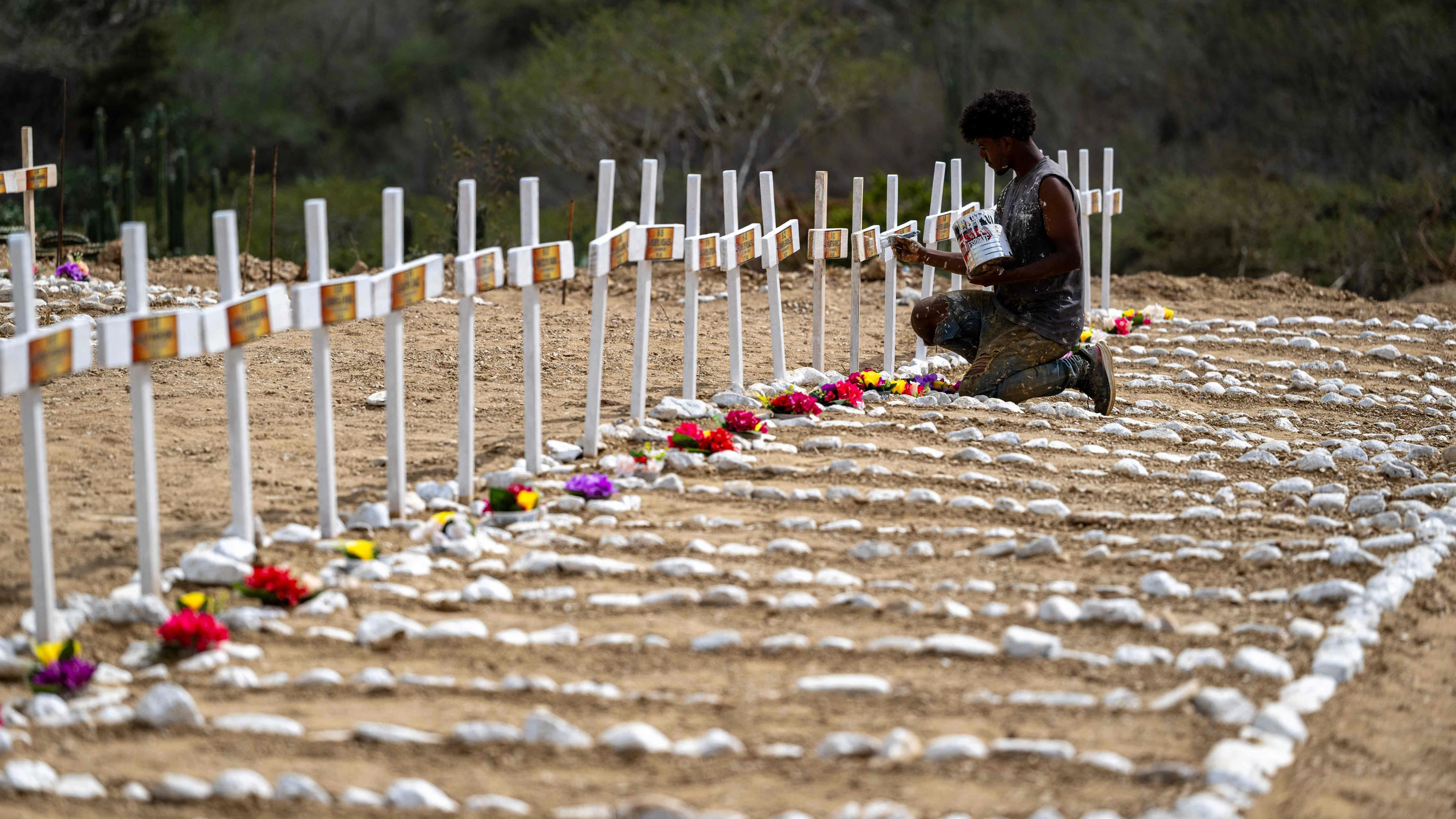 Ein Friedhof für nicht identifizierte Opfer in Venezuela - AFP