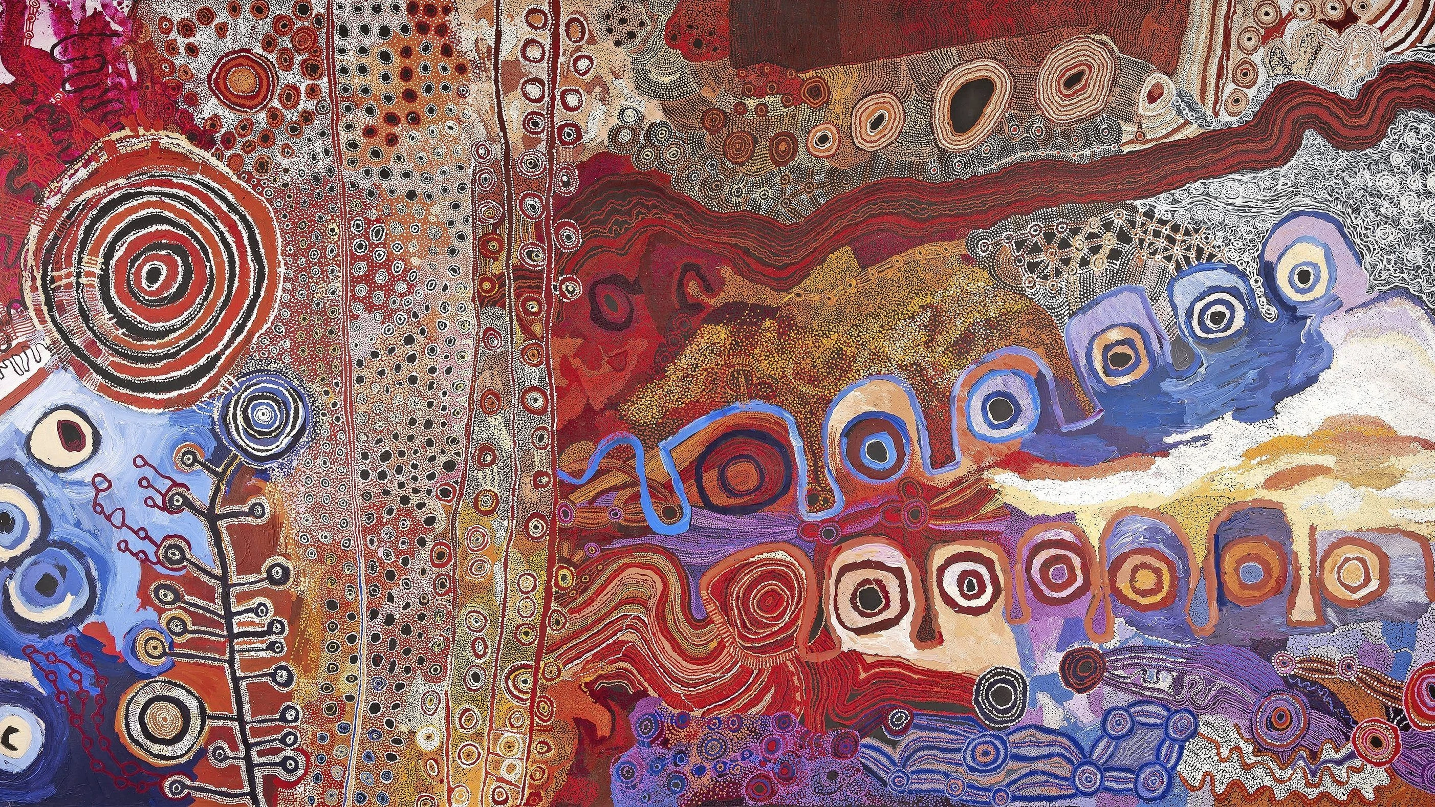 Aborigines Kunst in Genf: Die Hundertjährige, die ins Bild stieg Aborigines Kunst in Genf: Die Hundertjährige, die ins Bild stieg