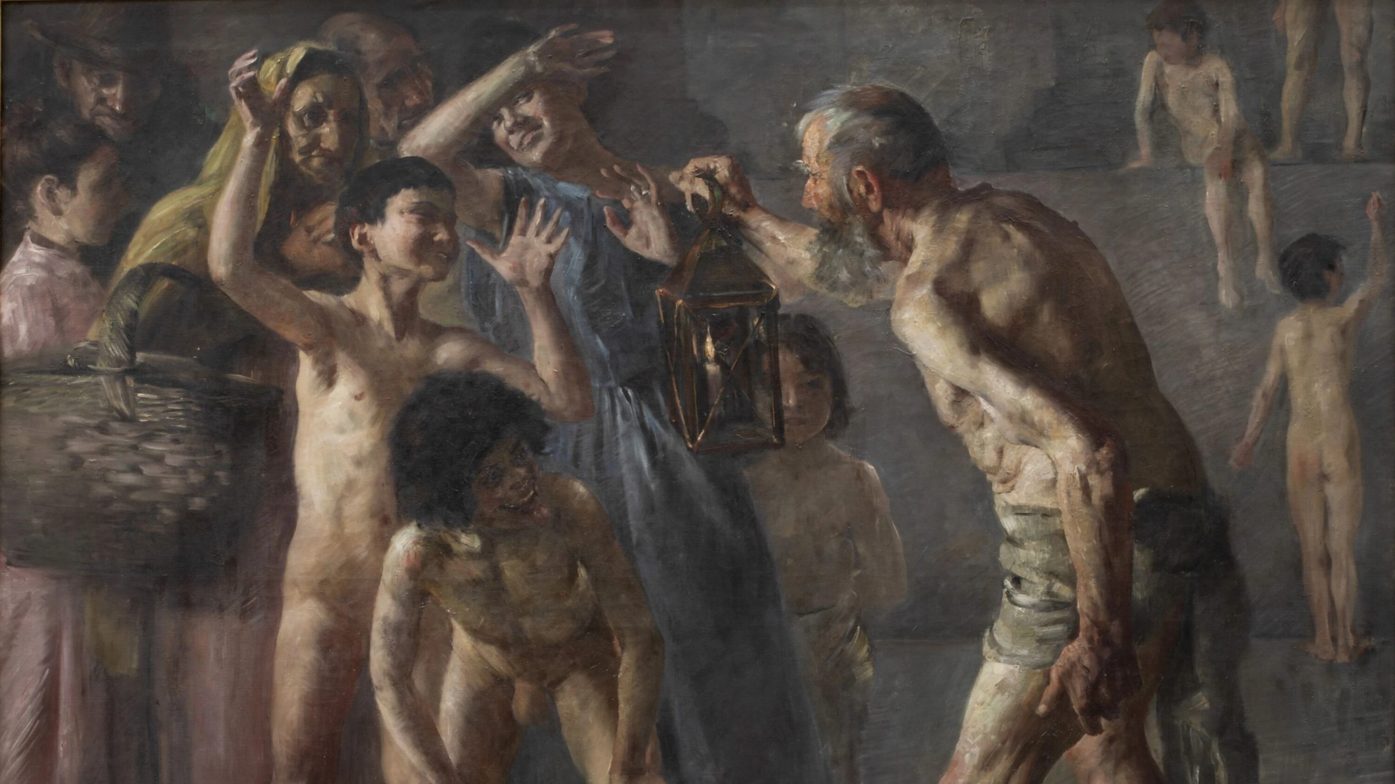 Monumental und rätselhaft: Der „Diogenes“ von 1891/92 hängt im Großen Saal des Kunstforums - Uwe Moosburger