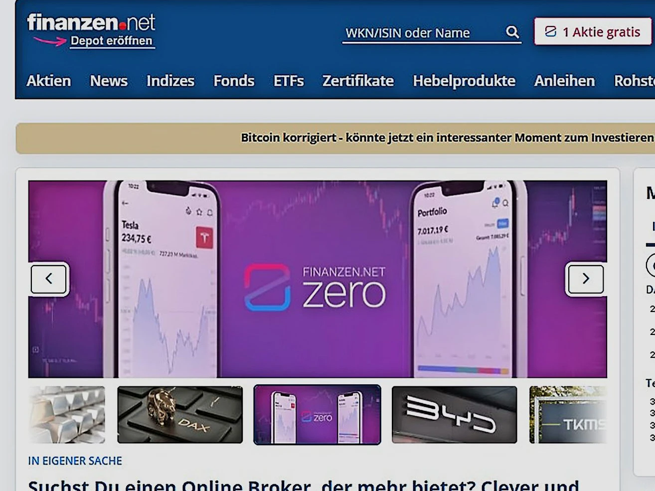 Wird finanzen.net zur ernst zu nehmenden Konkurrenz für Trade Republic und  Scalable? | FAZ