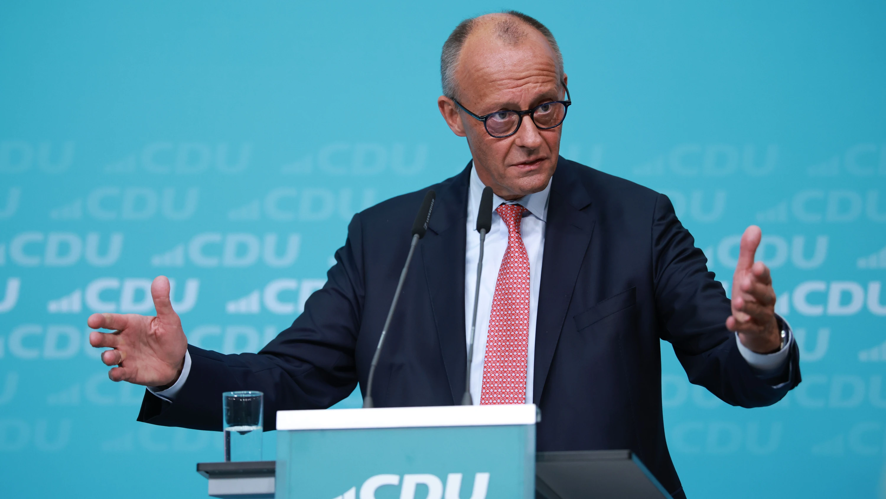 CDU-Wahlveranstaltung in Berlin: Merz rechnet 2026 mit Wirtschaftswachstum von 1,3 Prozent