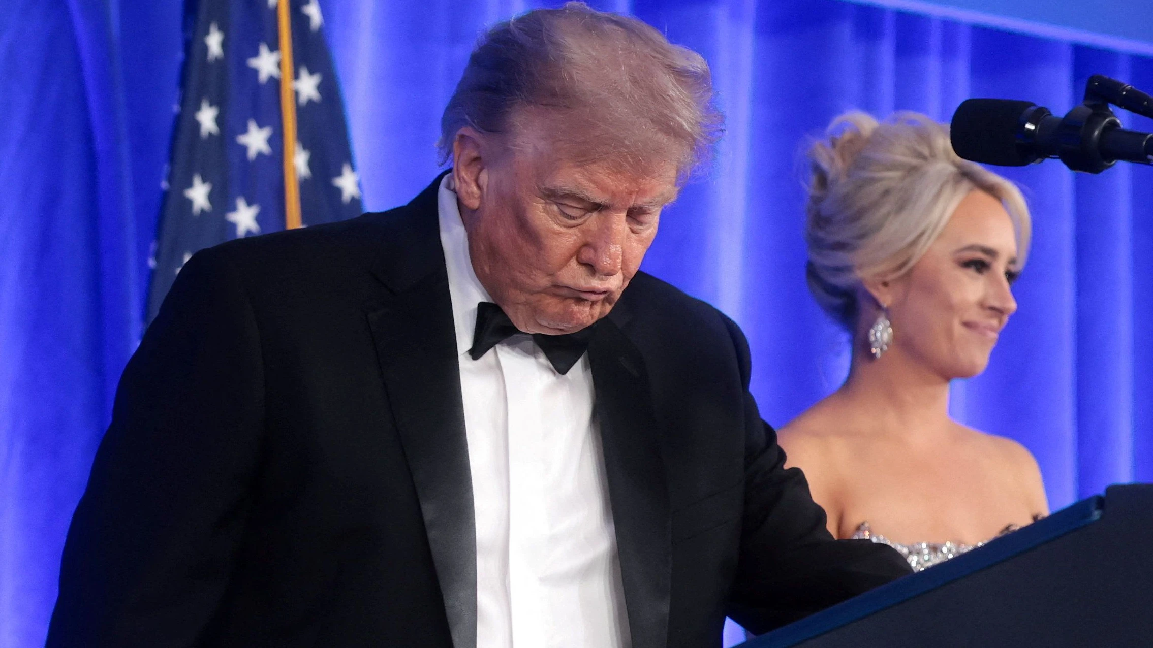 Der amerikanische Präsident Donald Trump spricht beim Galadinner der Hauptstadtpresse. - Reuters