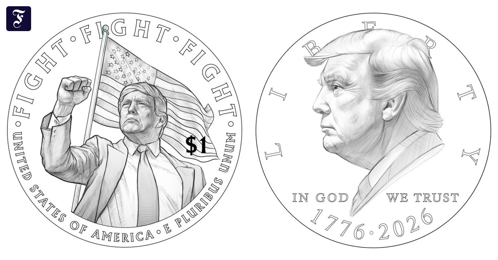 Donald Trump will auf 1-Dollar-Münze: Was nach Satire klingt, ist ernst  gemeint | FAZ