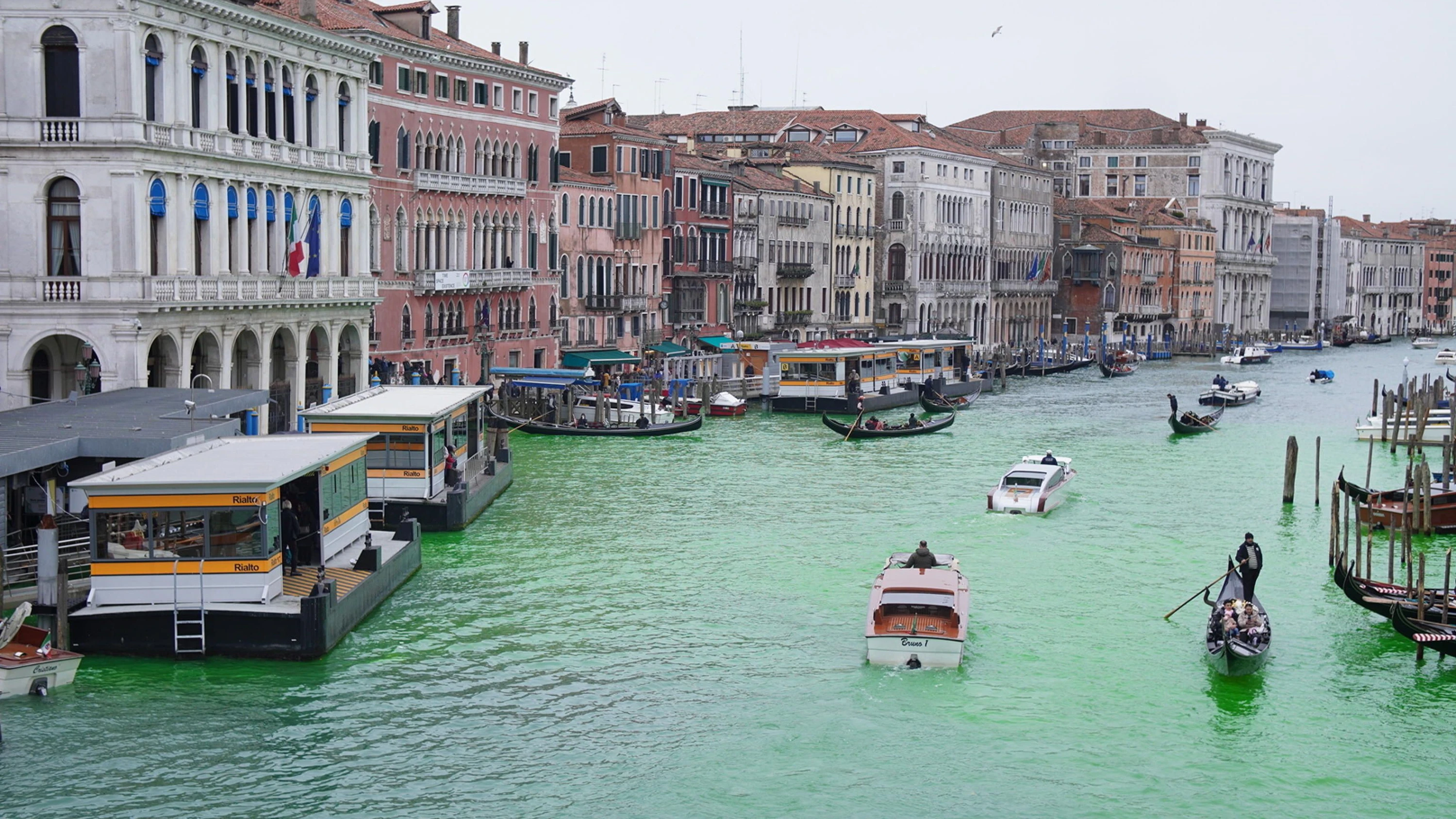 Kanal grün gefärbt: Klimaaktivisten um Greta Thunberg erhalten Einreiseverbot für Venedig