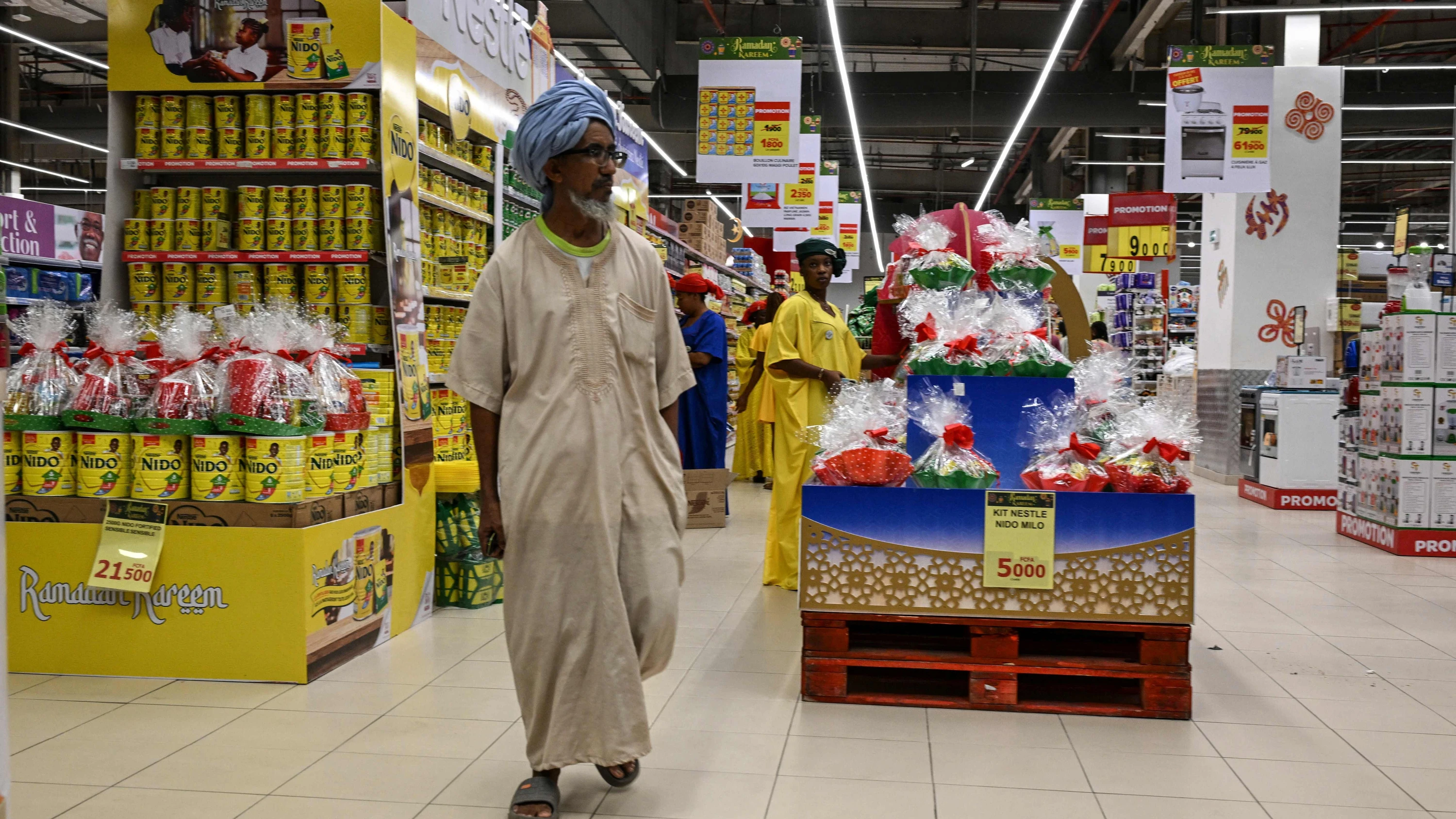 Afrikanische Länder bieten Absatzmärkte und Investitionsmöglichkeiten: Supermarkt in Abidjan, Hauptstadt der Elfenbeinküste. - AFP