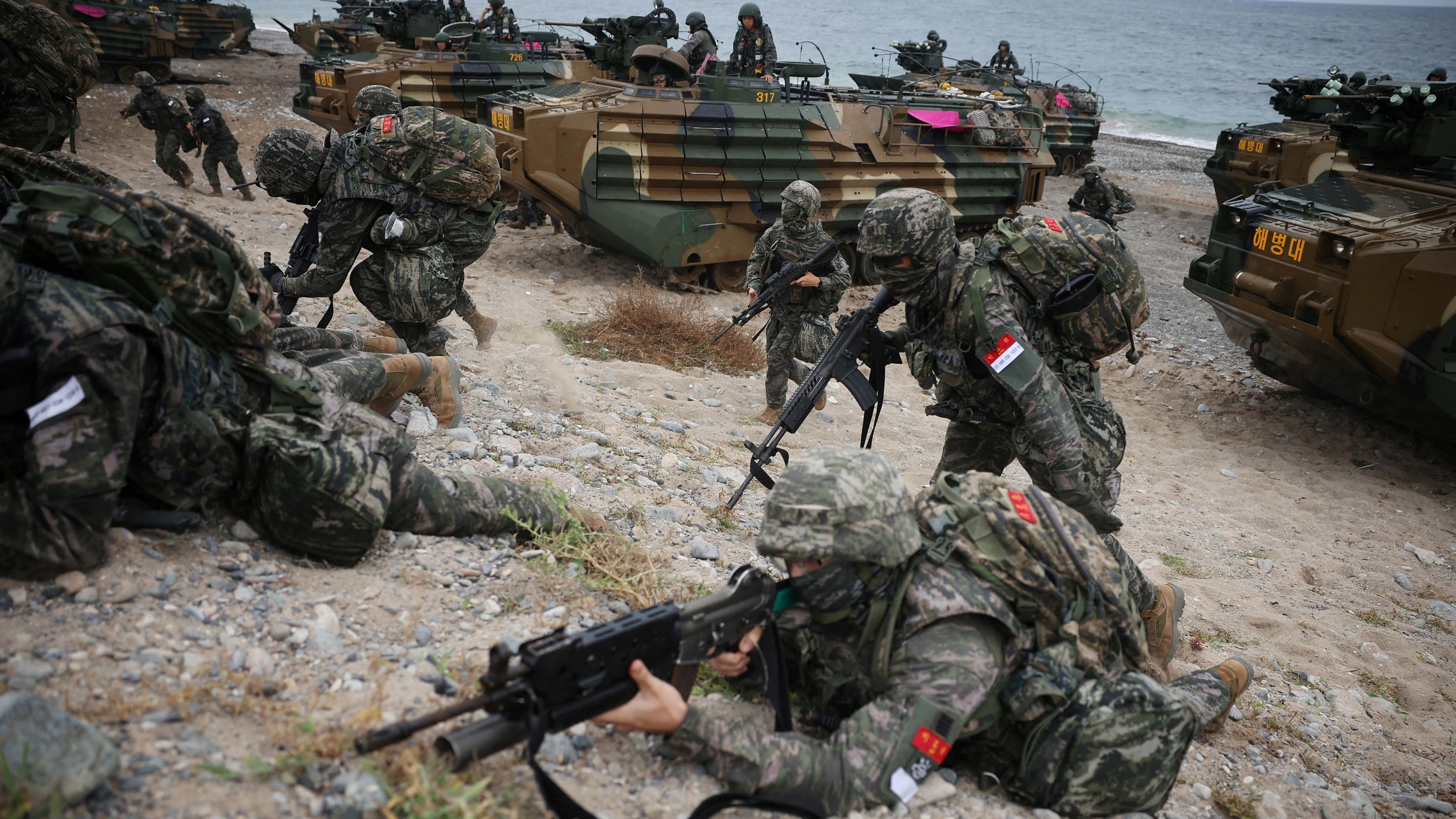 Südkoreanische Soldaten während der „Ssangyong“-Übung 2024 - Reuters
