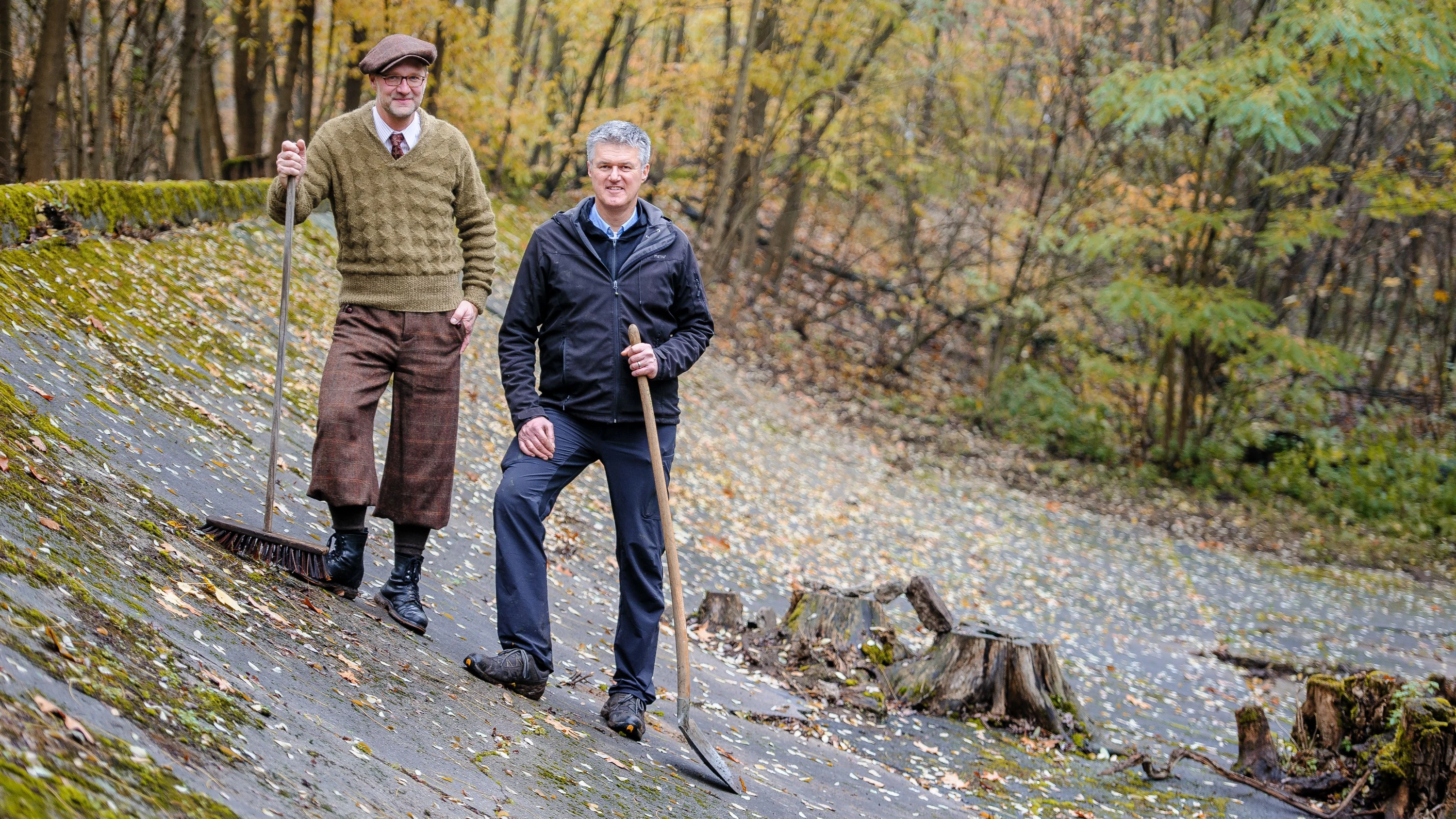 Bild: Alte Opel-Rennbahn: Die Nordkurve wird regelmäßig freigeschnitten