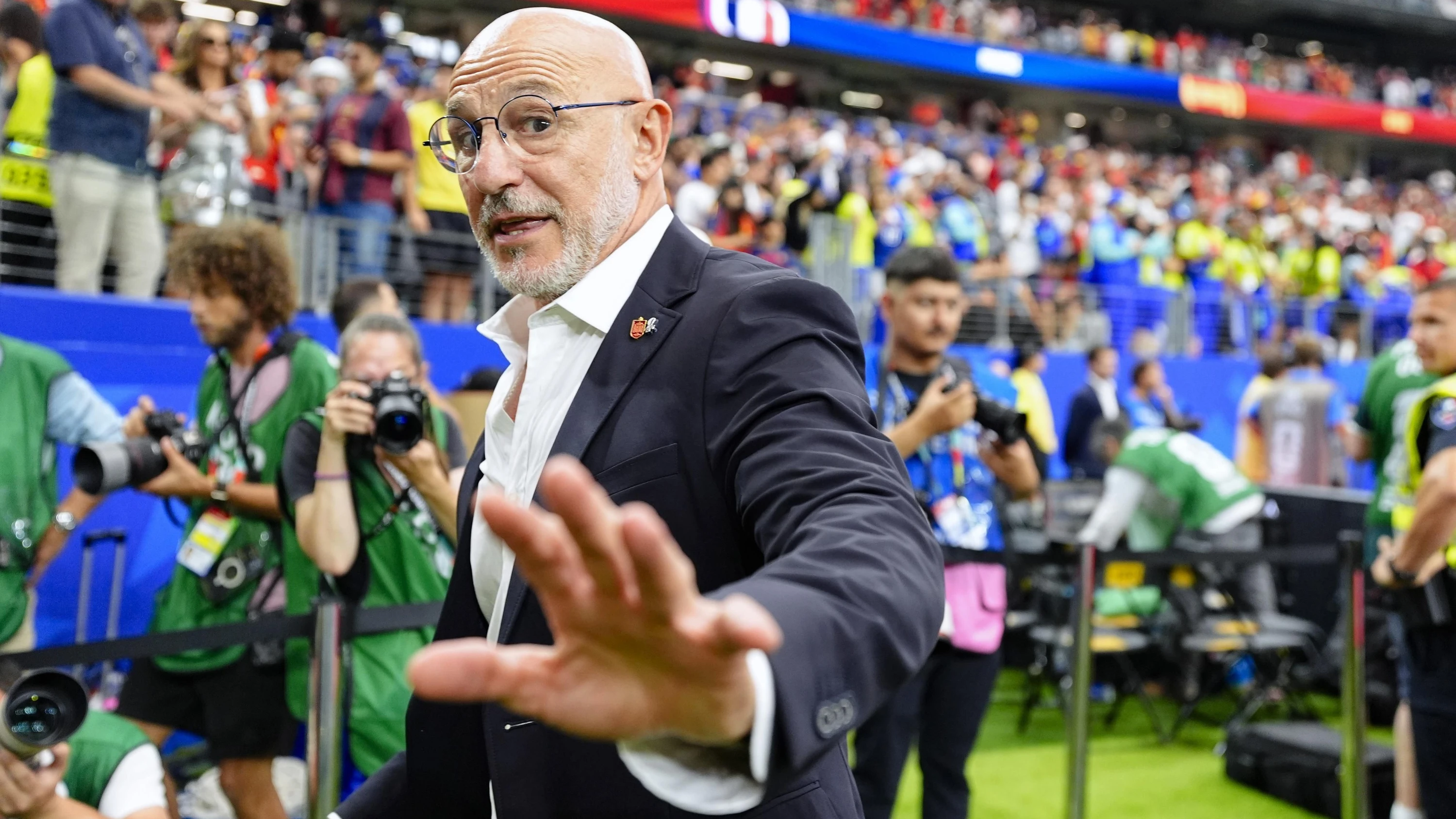 Ganz ruhig: Luis de la Fuente nach dem Halbfinale gegen Frankreich - dpa