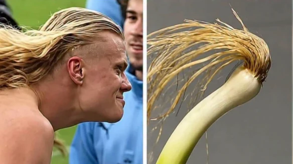 Erling Haaland im Netz: Der blonde Mann mit der Lauchfrisur