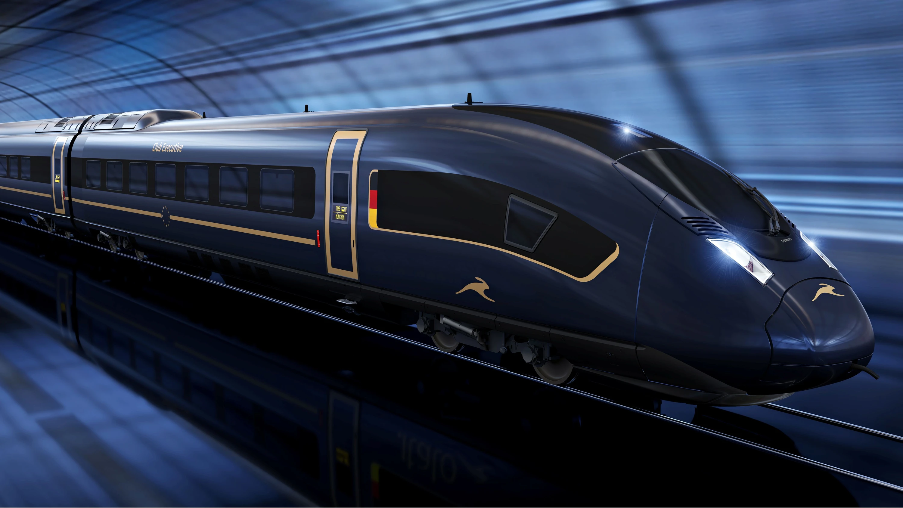 Italo und Siemens: So ungefähr sollen künftig die neuen Hochgeschwindigkeitszüge in Konkurrenz zur Deutschen Bahn aussehen. - Siemens Mobility/Rendering