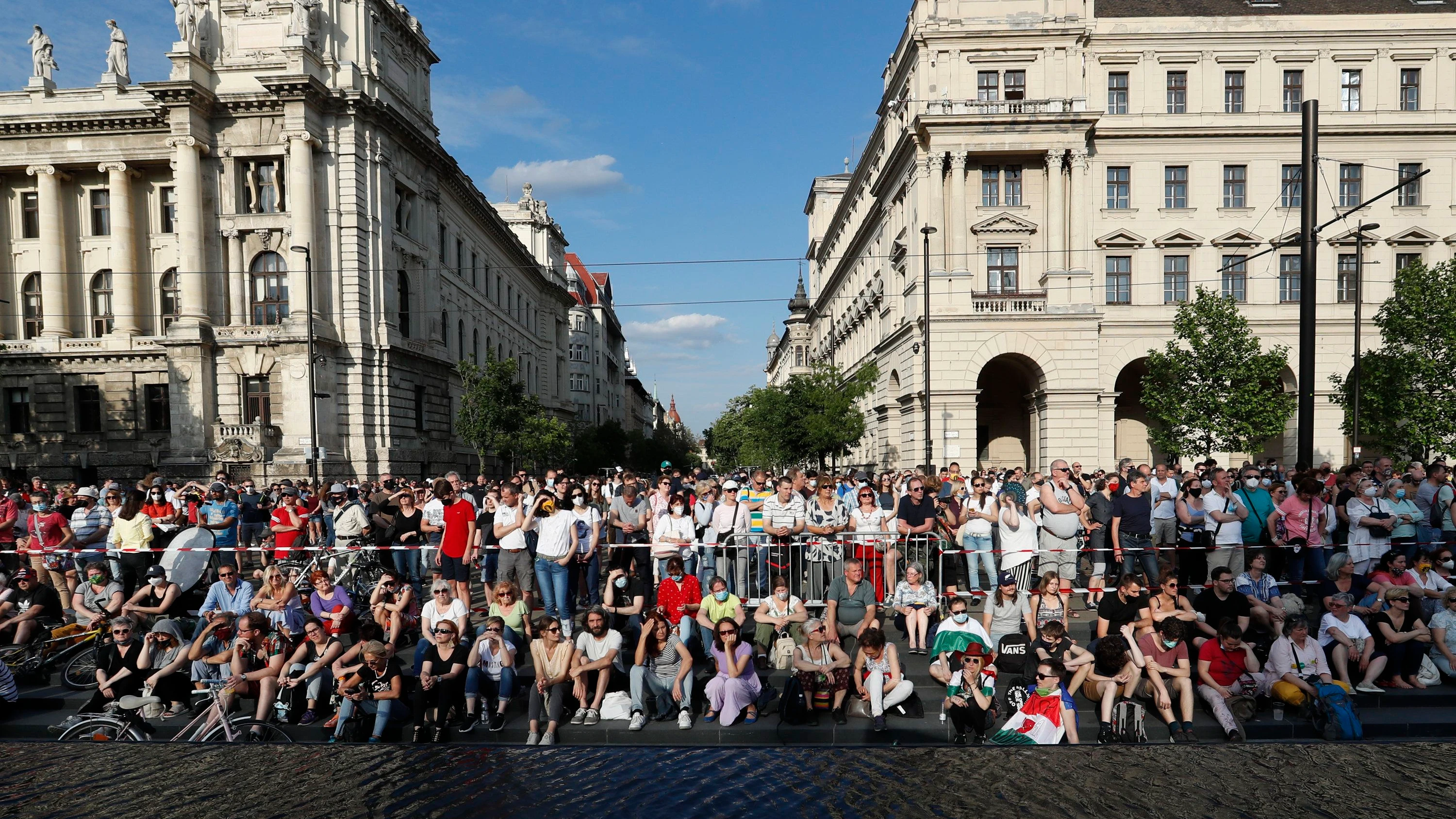 Bild aus alten Tagen: Protest gegen die geplante Einrichtung eines ungarischen Ablegers der chinesischen Fudan-Universität im Jahr 2021 in Budapest. - dpa
