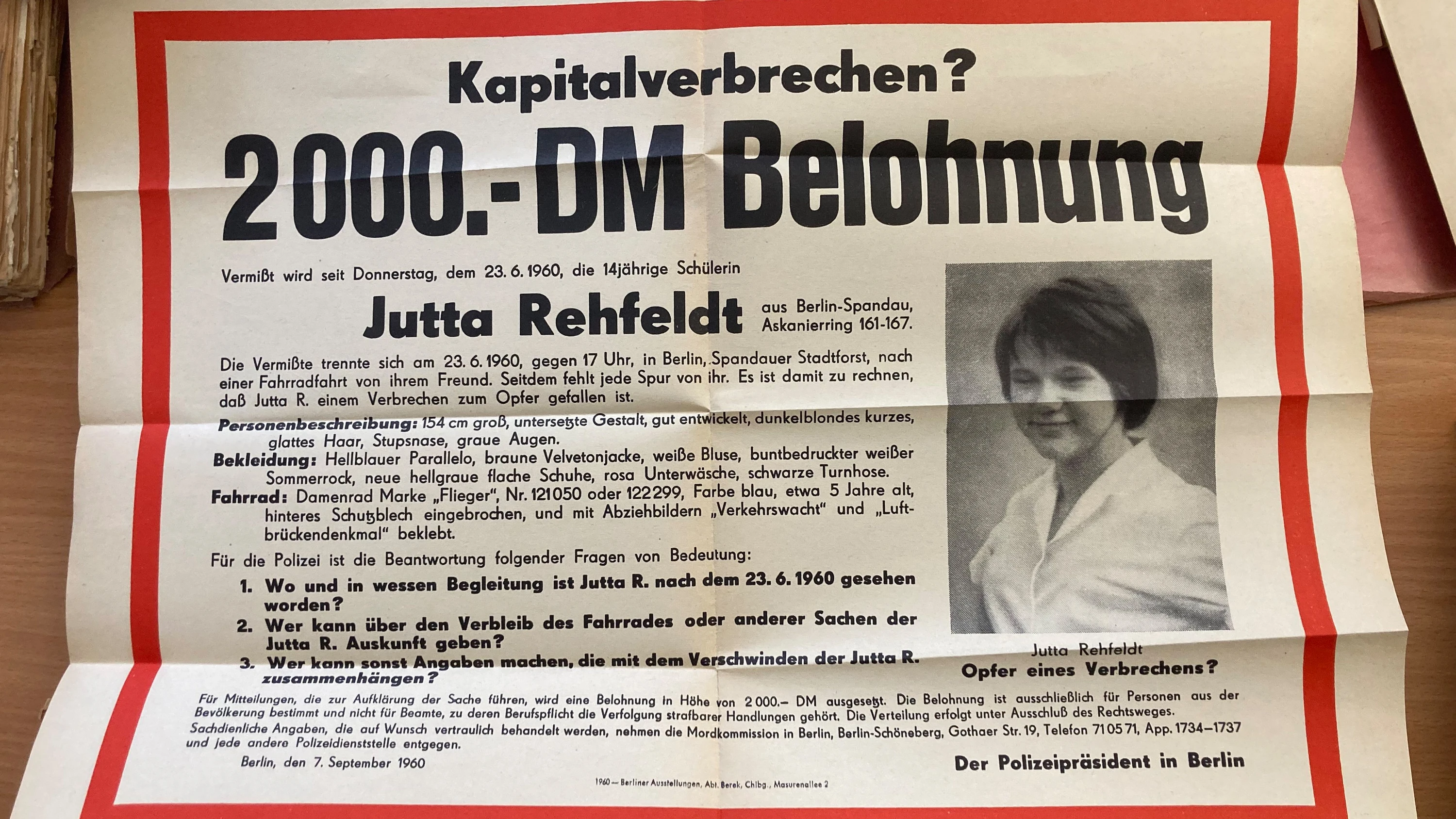 Cold Case Jutta Rehfeldt: Man nannte es Unzucht Cold Case Jutta Rehfeldt: Man nannte es Unzucht