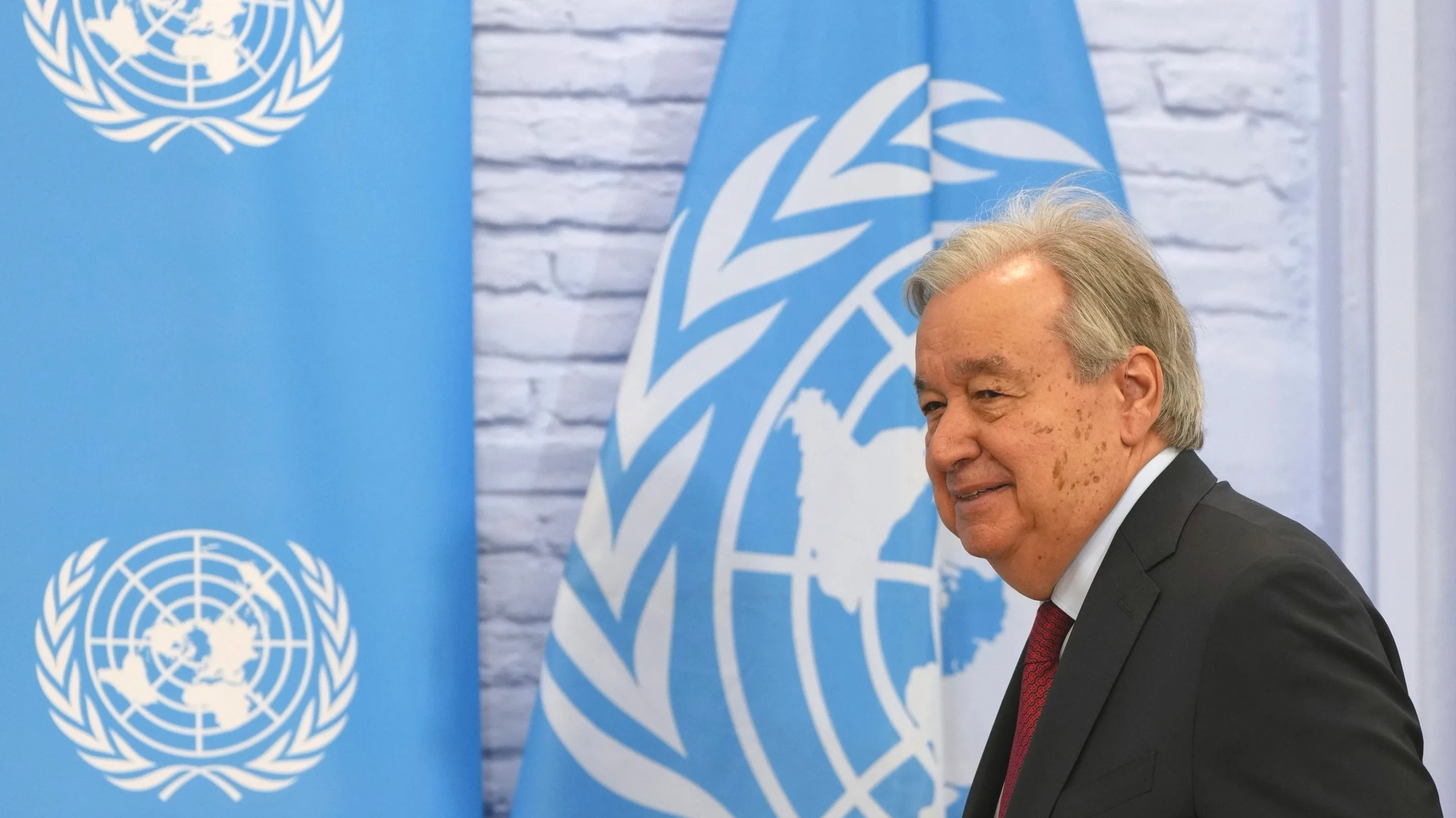 UN-Generalsekretär António Guterres während seiner Pressekonferenz am Mittwoch in Nikosia - AP