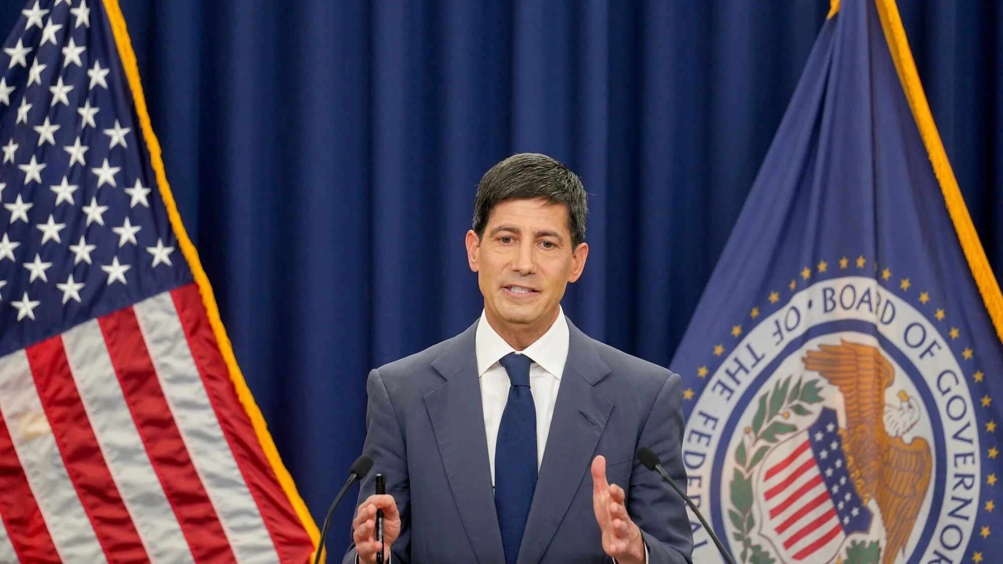 Kevin Warsh während der Pressekonferenz am 17. Juni in Washington D.C. - Bloomberg