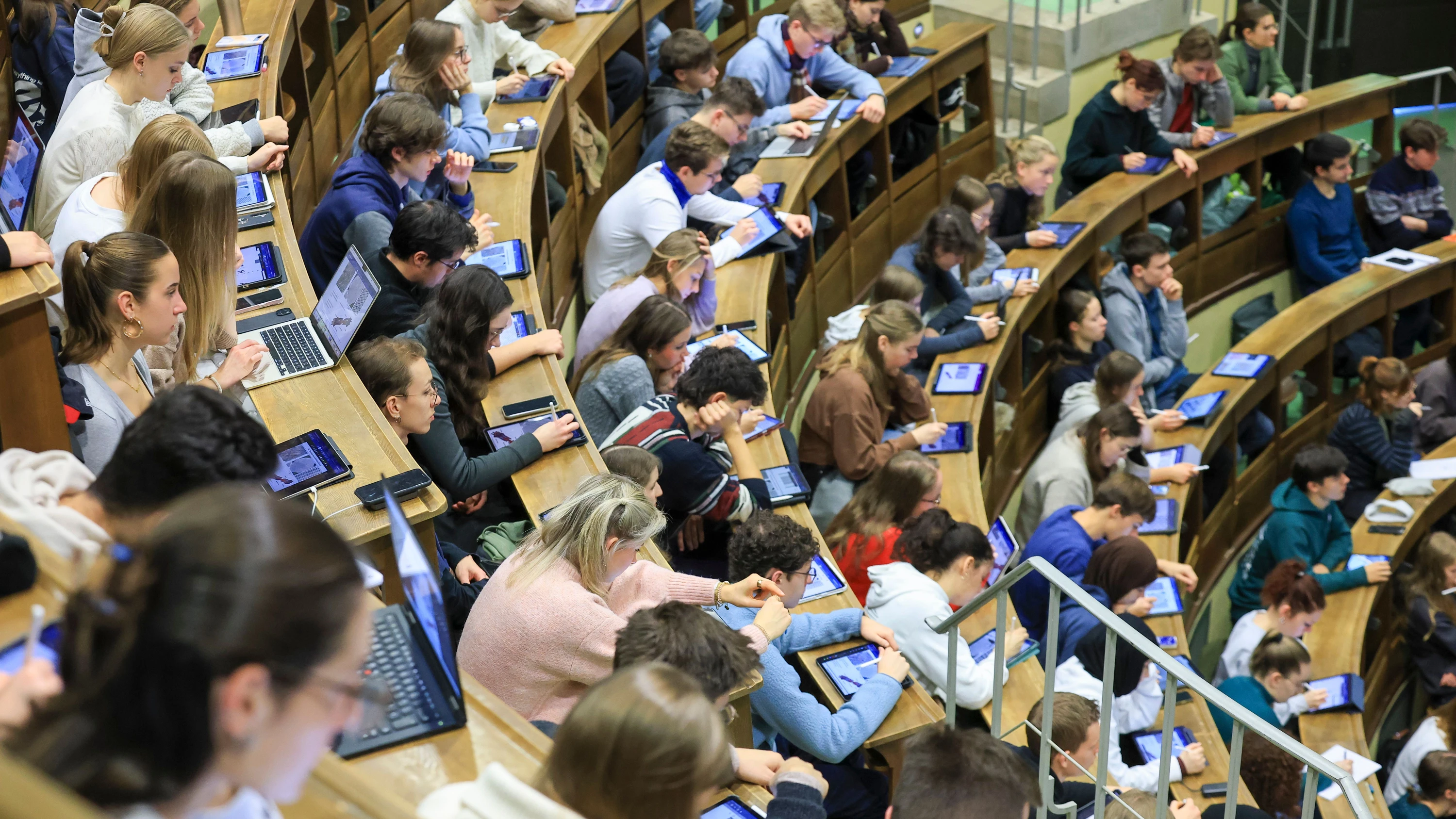 Geübt im Klausurformat: Medizinstudenten an der Universität Leipzig - dpa