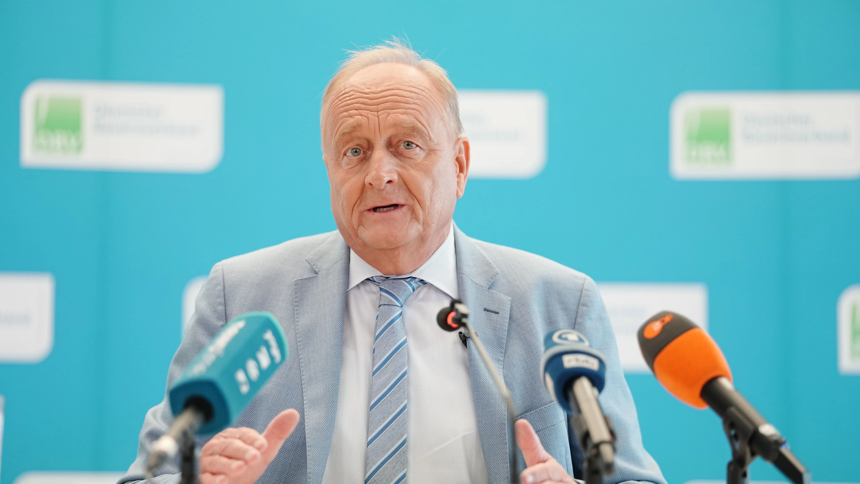 Joachim Rukwied, Präsident des Deutschen Bauernverbandes, bei der Vorstellung der Erntebilanz für 2026 - dpa