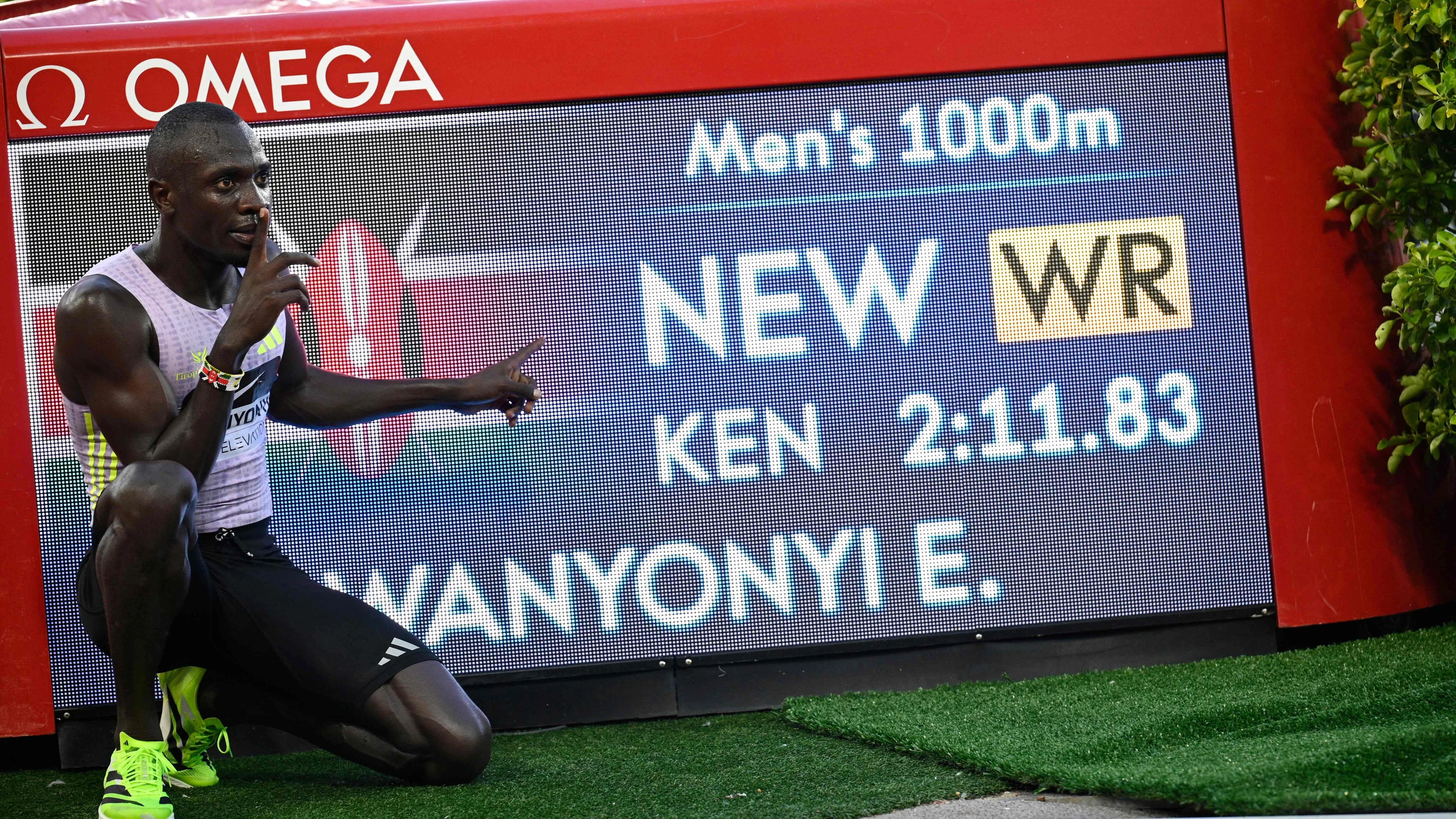 Emmanuel Wanyonyi ist stolz auf seine Leistung. - AFP