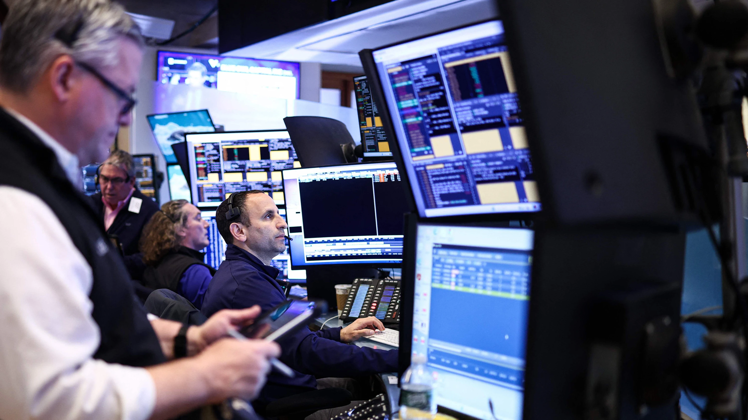 Händler an der New Yorker Börse. - AFP