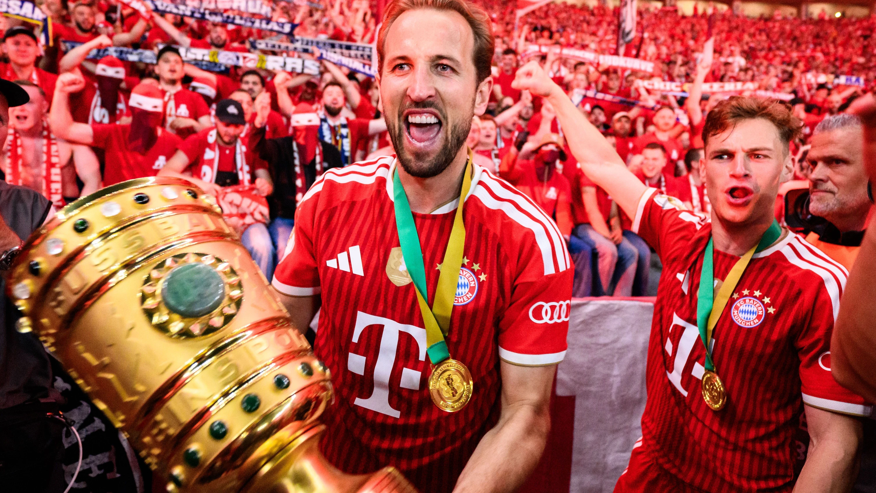 Harry Kane gewann mit dem FC Bayern nicht nur den DFB-Pokal in der vergangenen Saison. - dpa