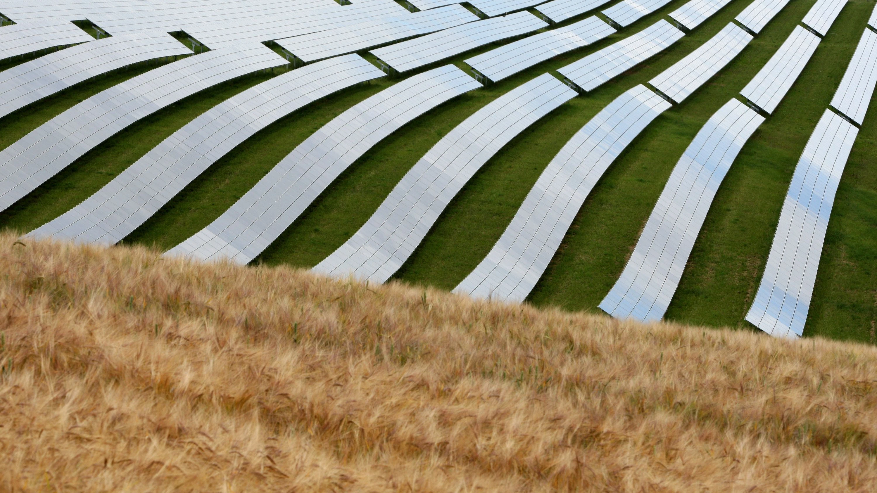 Platz an der Sonne: ein Solarpark auf einem Acker - dpa