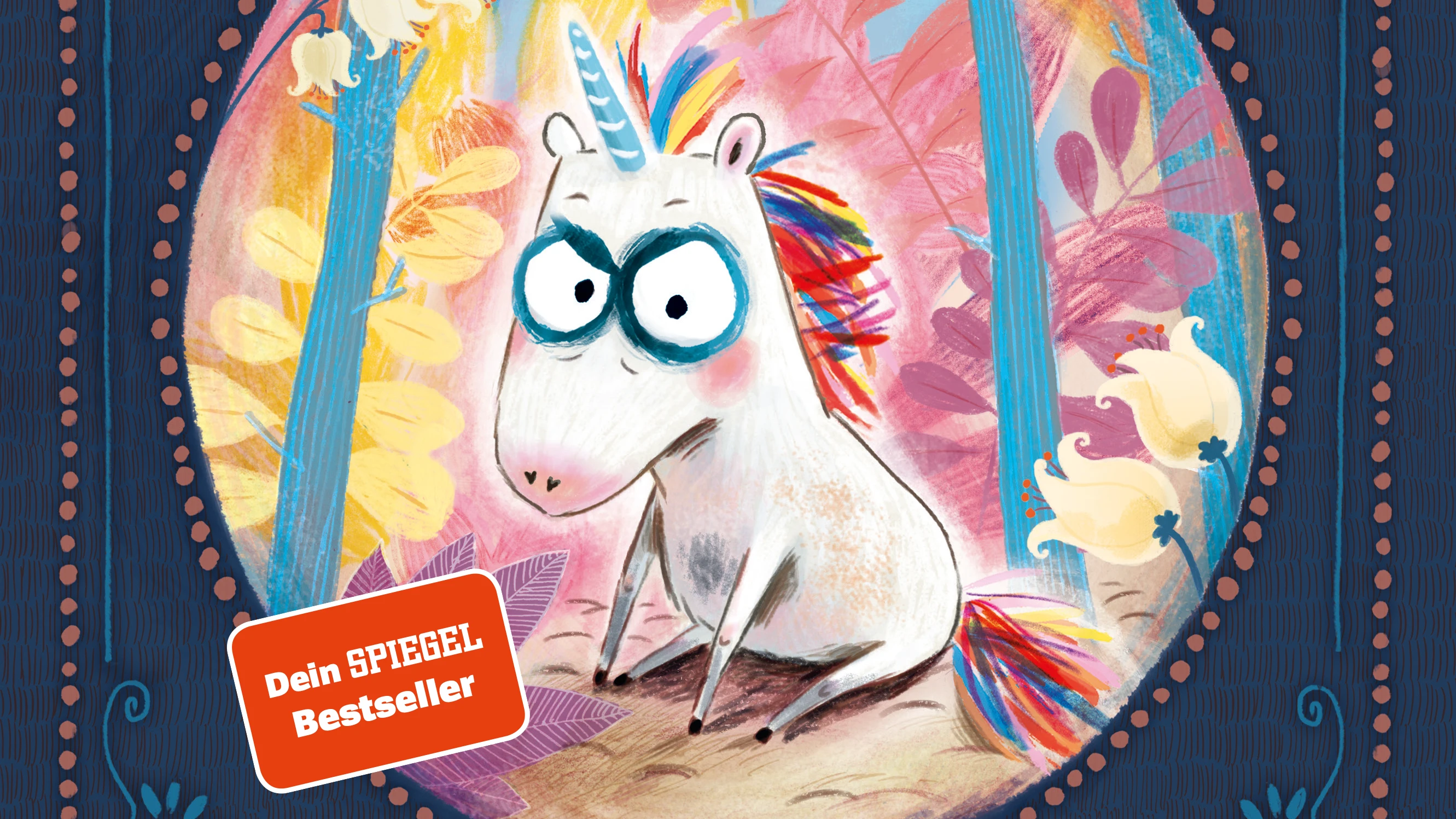 Ein unverwechselbarer eindringlicher Blick: das „NEINhorn“ auf dem Cover des Bilderbuchs von Marc-Uwe Kling und Astrid Henn - Carlsen Verlag
