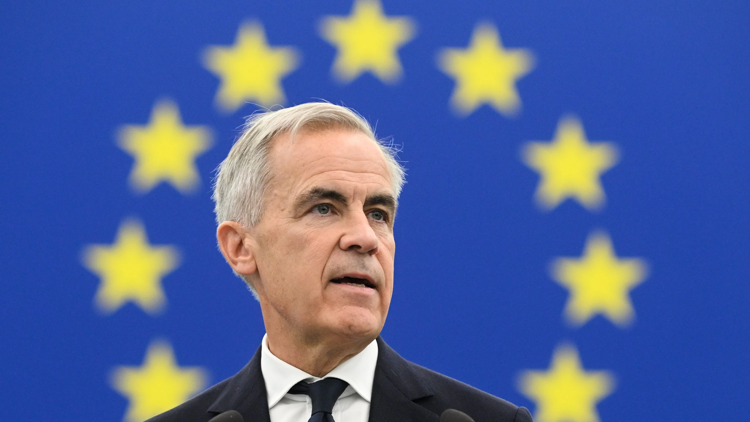 Spricht vor dem EU-Parlament: Kanadas Ministerpräsident Mark Carney - AP