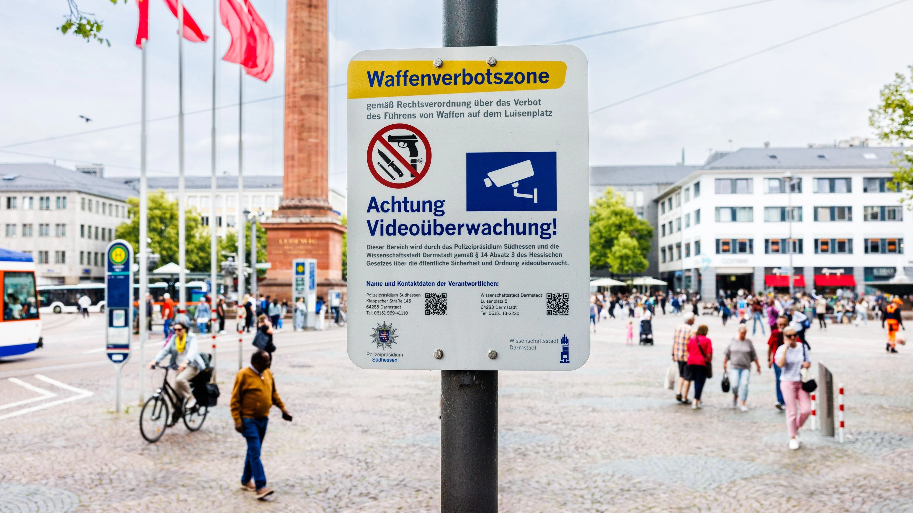 Kriminalität in Darmstadt: Kameras auf dem  Luisenplatz bleiben