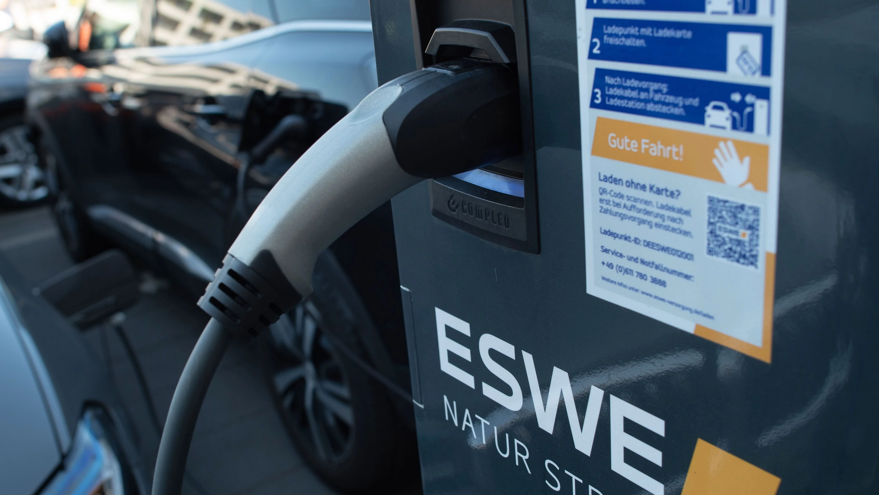 Ausbau liegt im Zeitplan: eine der Ladesäulen von ESWE in Wiesbaden - Marcus Kaufhold
