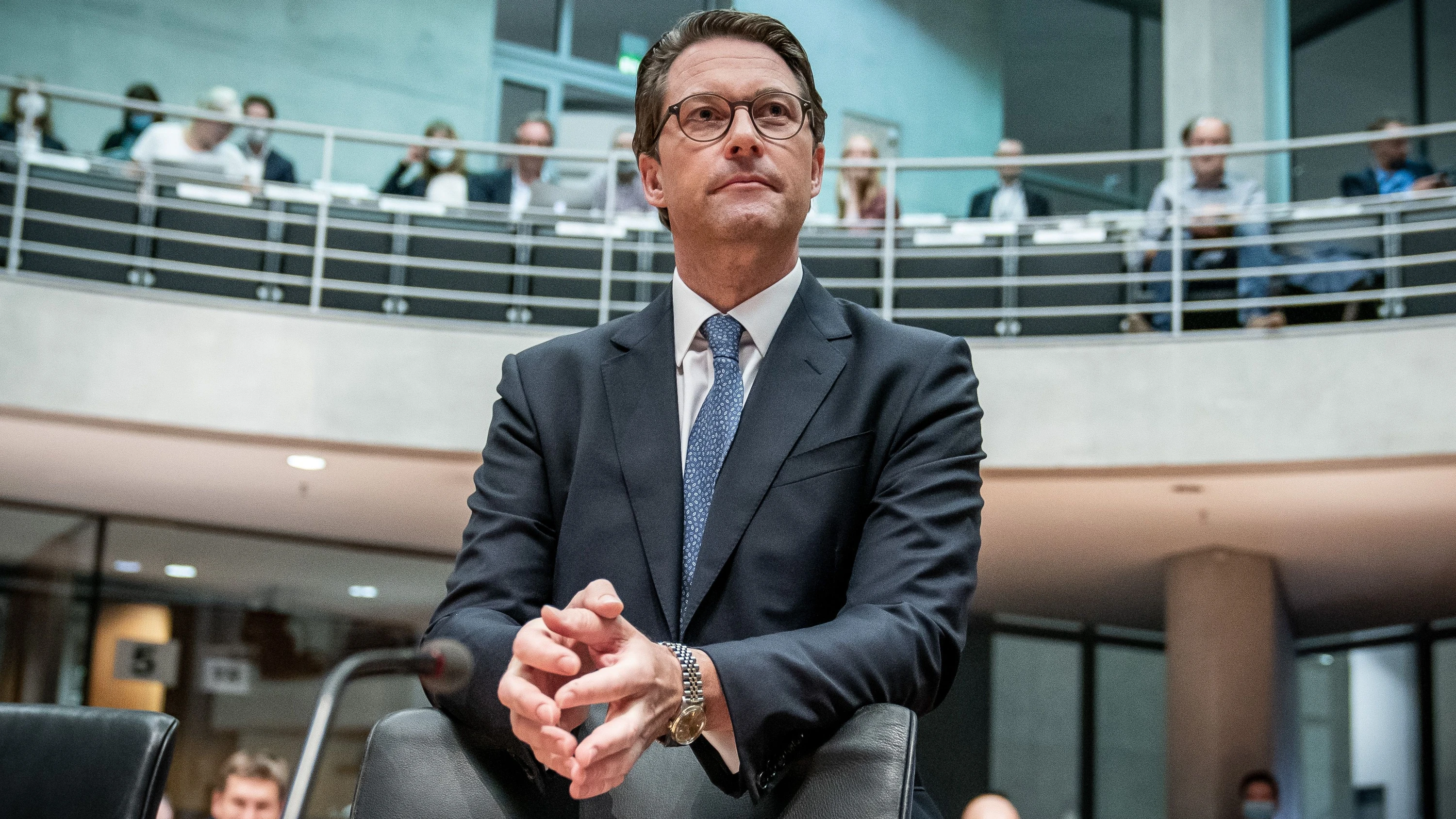 Ein Bild aus dem Jahr 2020: Andreas Scheuer (CSU), damals Bundesminister für Verkehr und digitale Infrastruktur, als Zeuge im Maut-Untersuchungsausschuss des Bundestags. - dpa