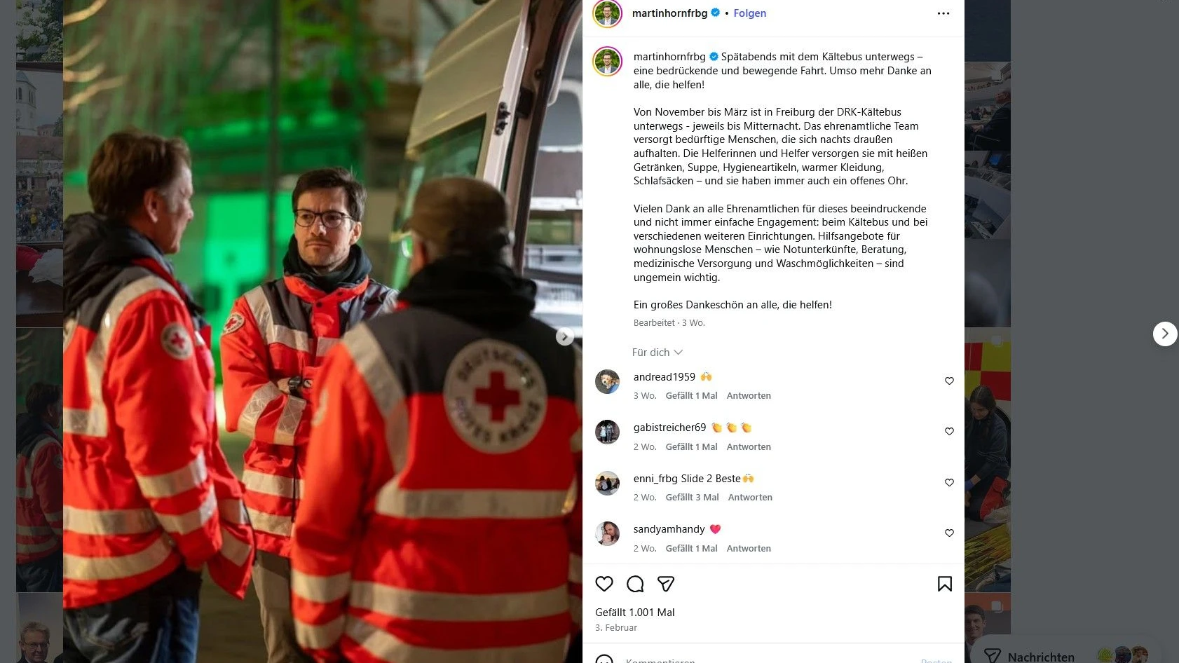 Freiburgs OB Horn: Instagram-Pause